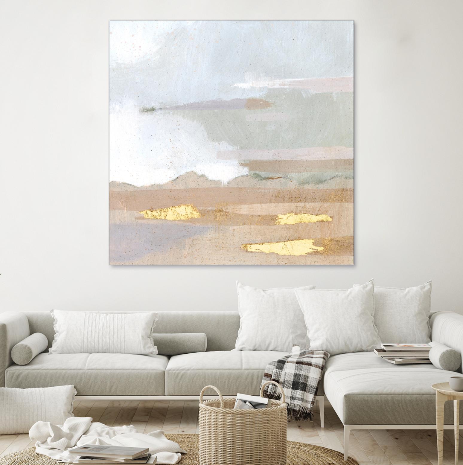 Abstract Coastland I by Victoria Borges on GIANT ART - gold landscapes & seascapes abstract