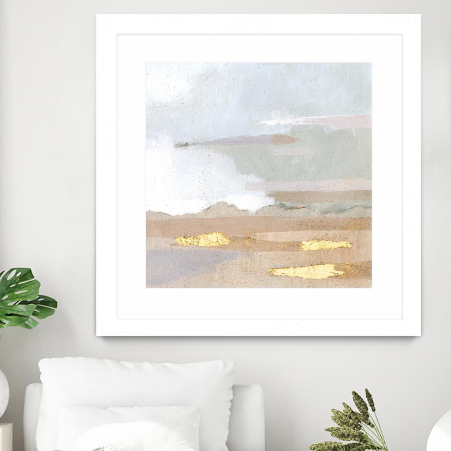 Abstract Coastland I by Victoria Borges on GIANT ART - gold landscapes & seascapes abstract