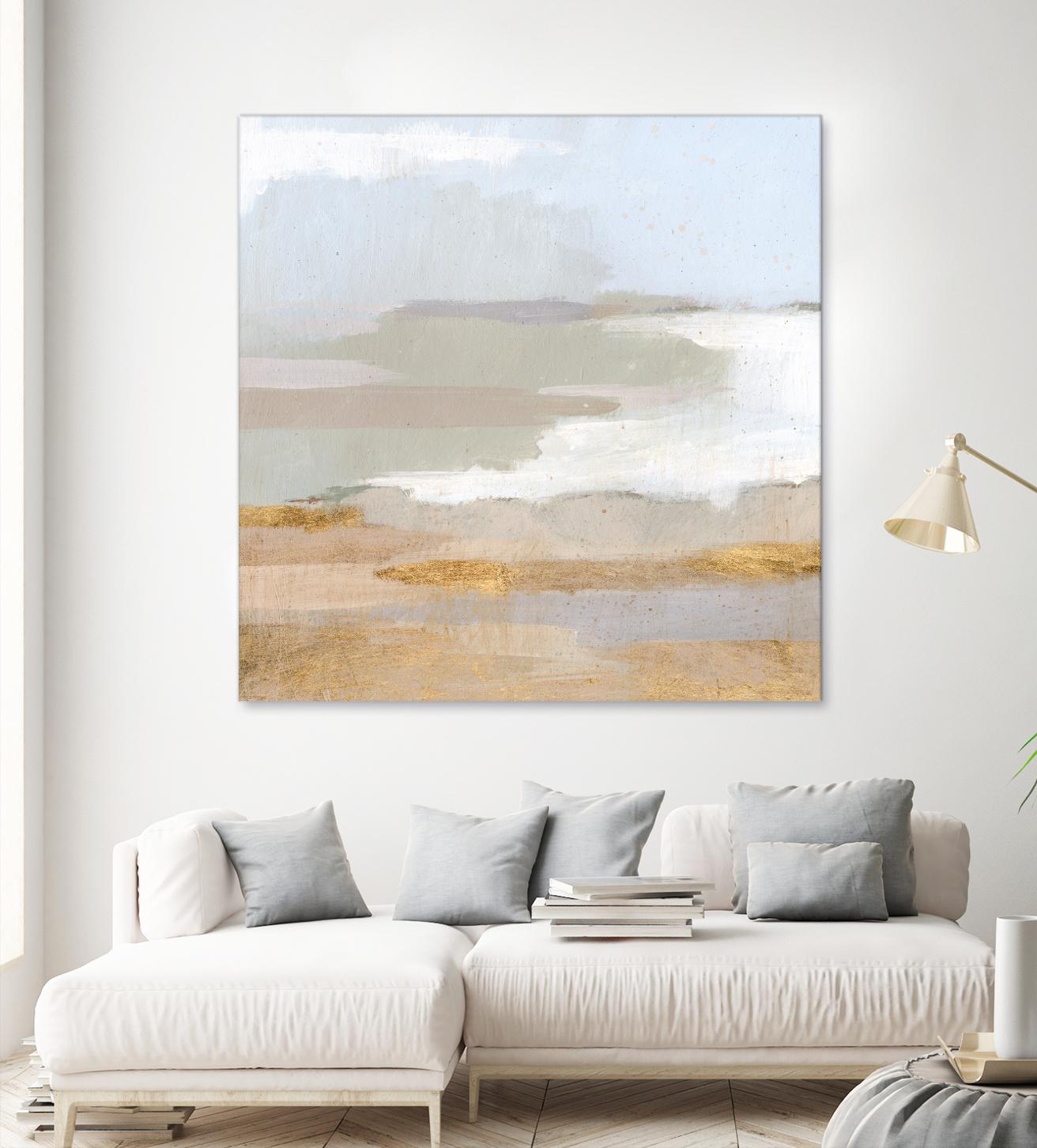 Abstract Coastland II by Victoria Borges on GIANT ART - gold landscapes & seascapes abstract