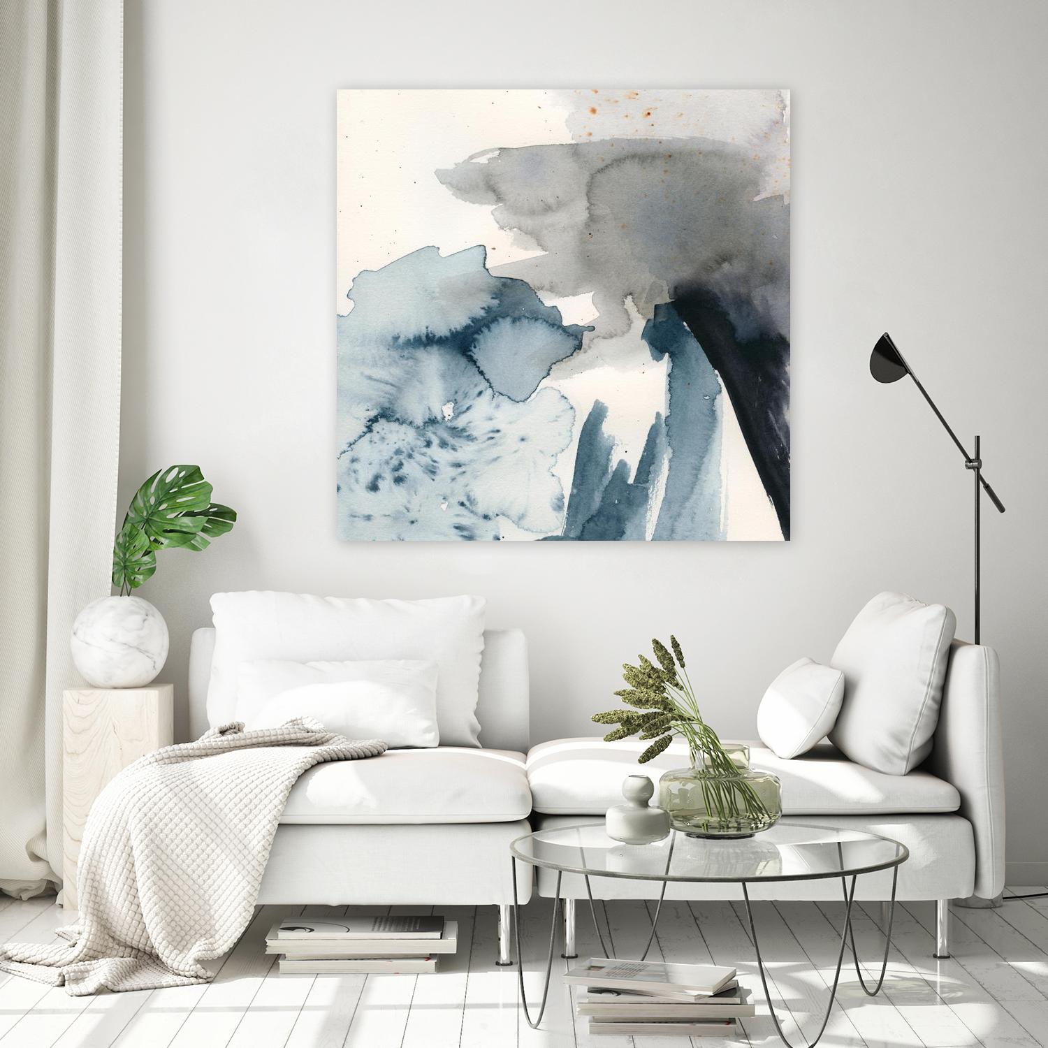 Winter Current III by Victoria Barnes on GIANT ART - blue watercolour abstract