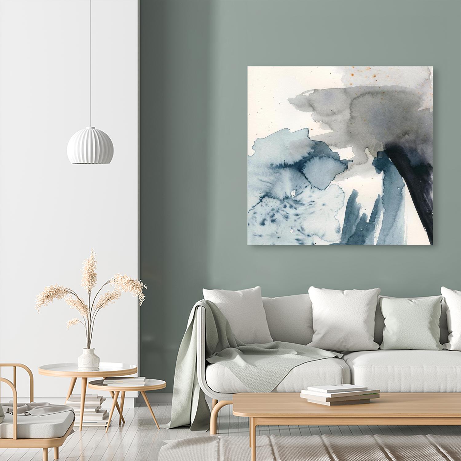 Winter Current III by Victoria Barnes on GIANT ART - blue watercolour abstract