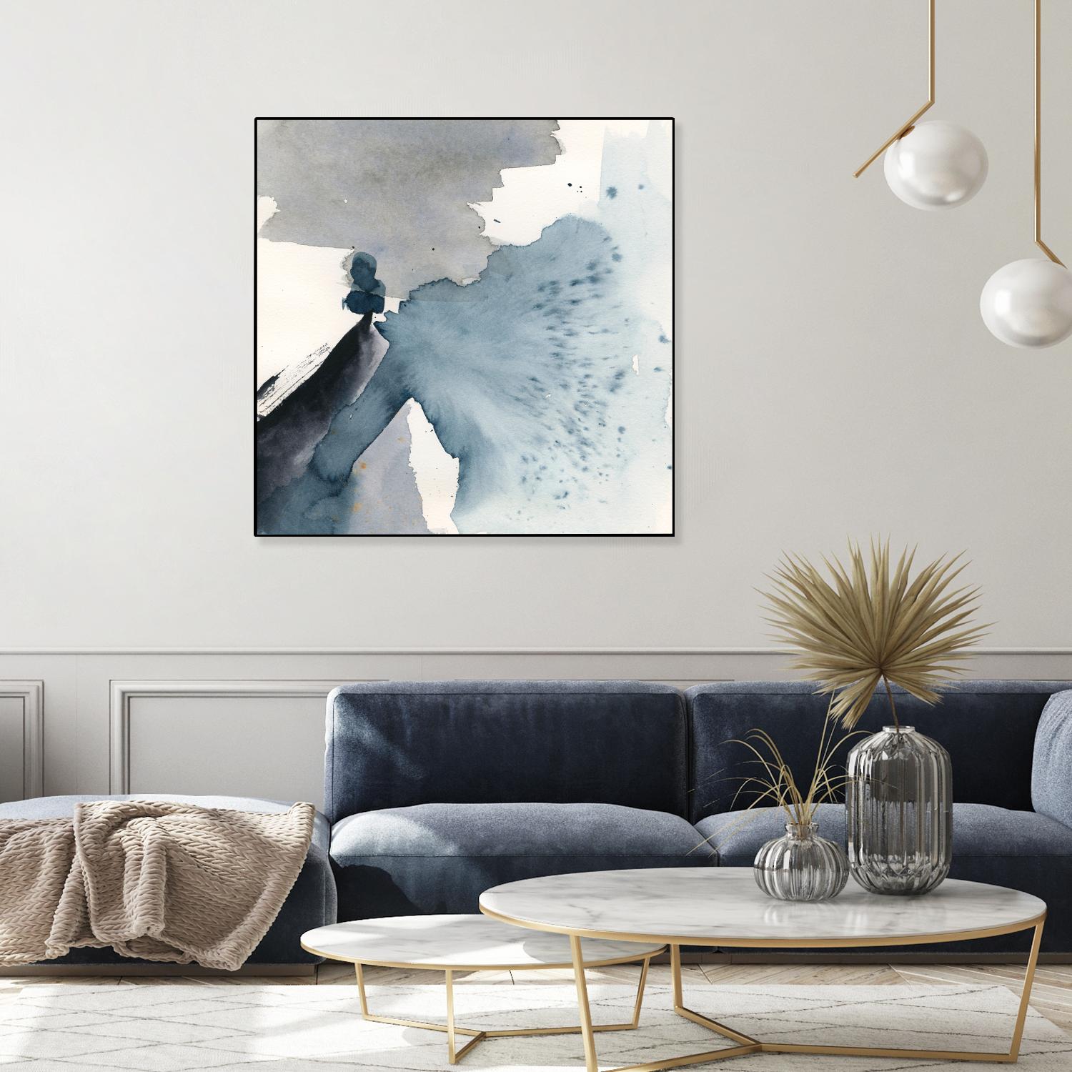 Winter Current IV by Victoria Barnes on GIANT ART - blue abstract abstract