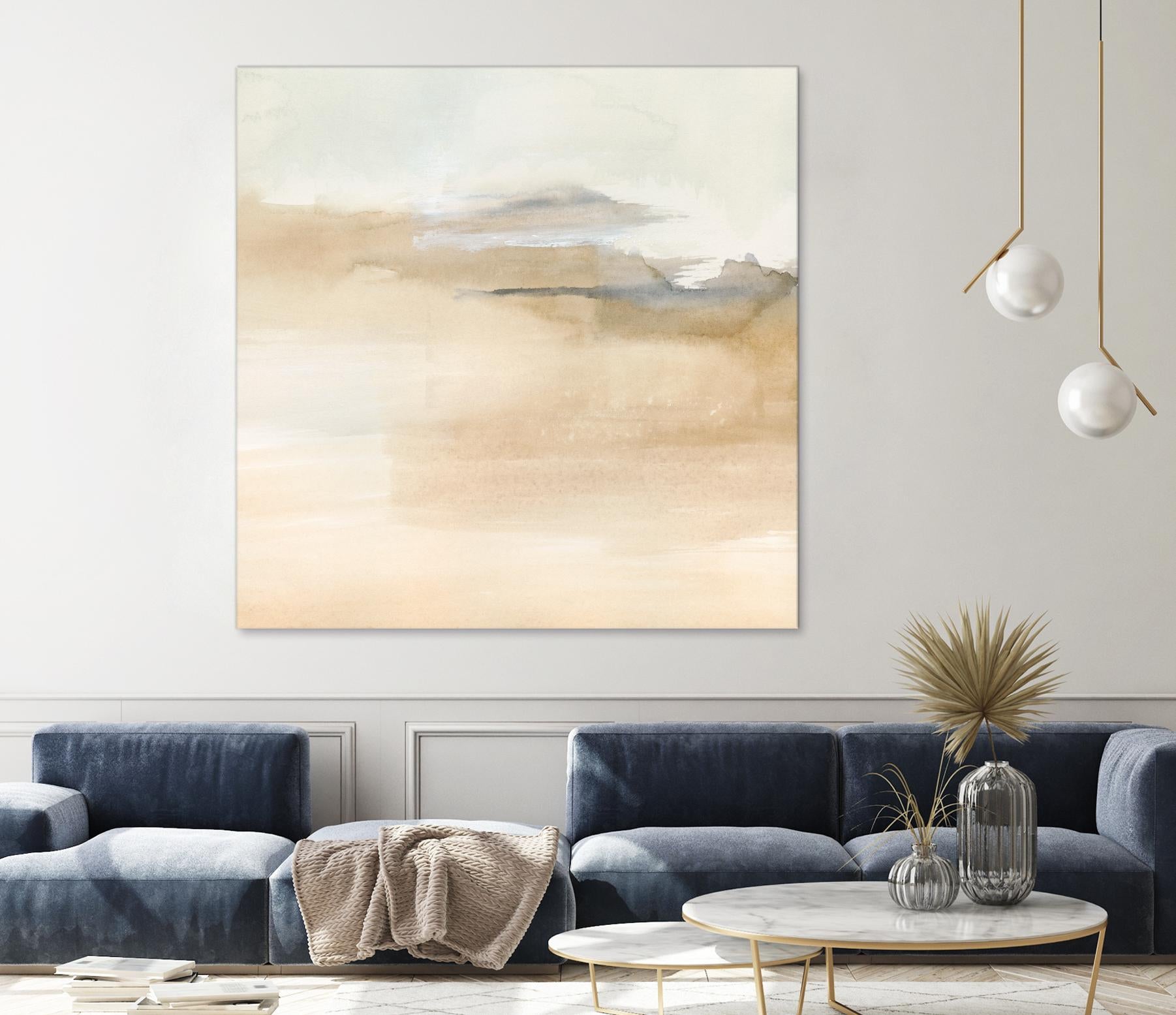 Cinnamon Shores I by Victoria Barnes on GIANT ART - beige coastal tropical abstract