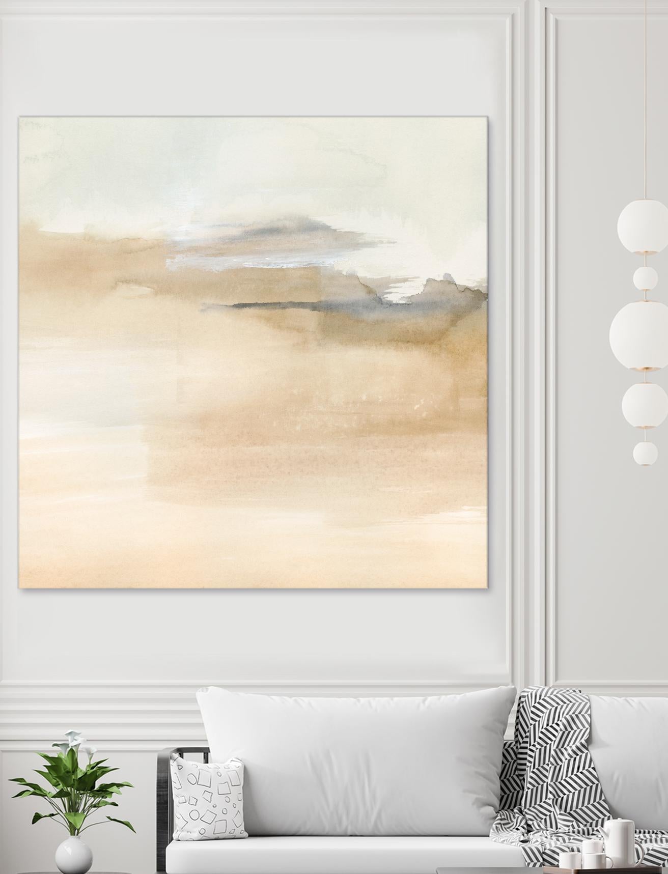 Cinnamon Shores I by Victoria Barnes on GIANT ART - beige coastal tropical abstract