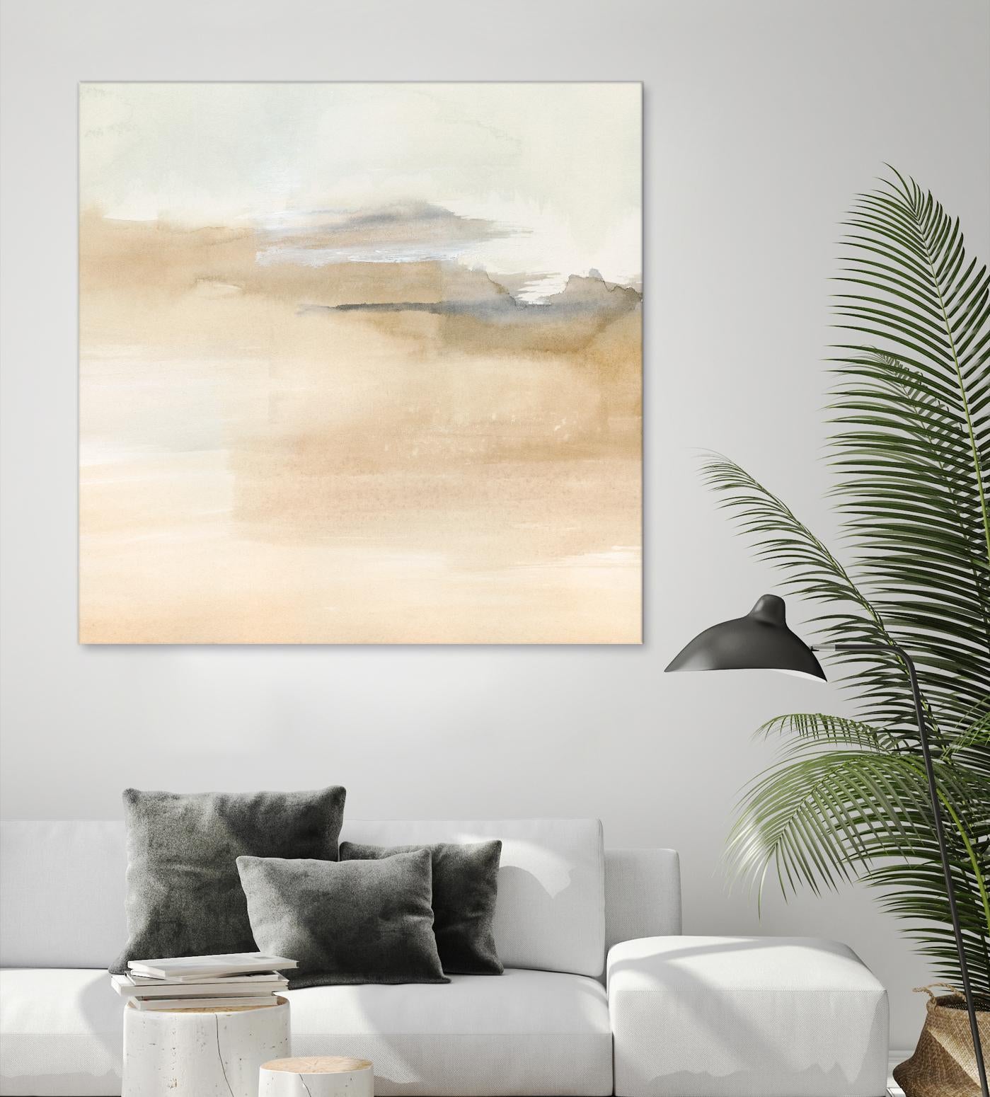 Cinnamon Shores I by Victoria Barnes on GIANT ART - beige coastal tropical abstract