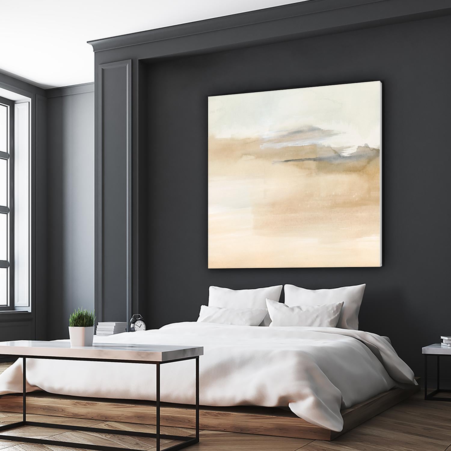 Cinnamon Shores I by Victoria Barnes on GIANT ART - beige coastal tropical abstract