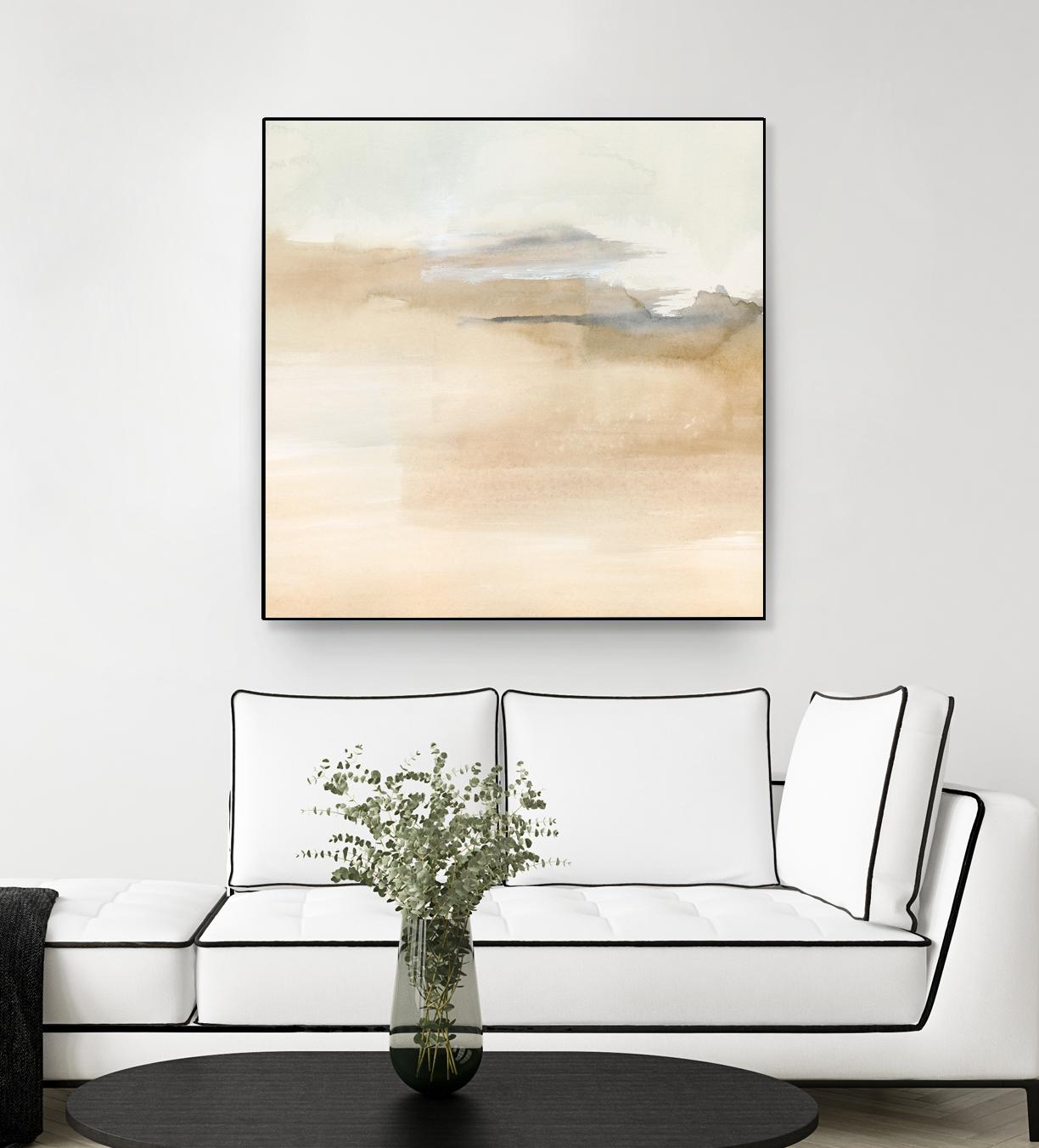 Cinnamon Shores I by Victoria Barnes on GIANT ART - beige coastal tropical abstract