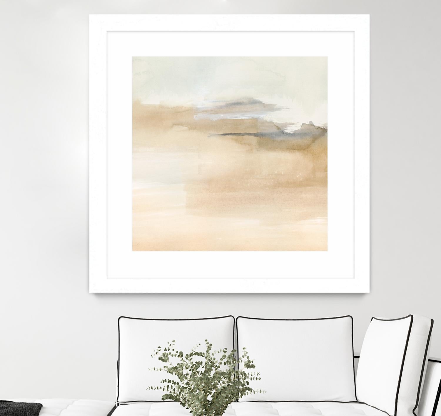 Cinnamon Shores I by Victoria Barnes on GIANT ART - beige coastal tropical abstract