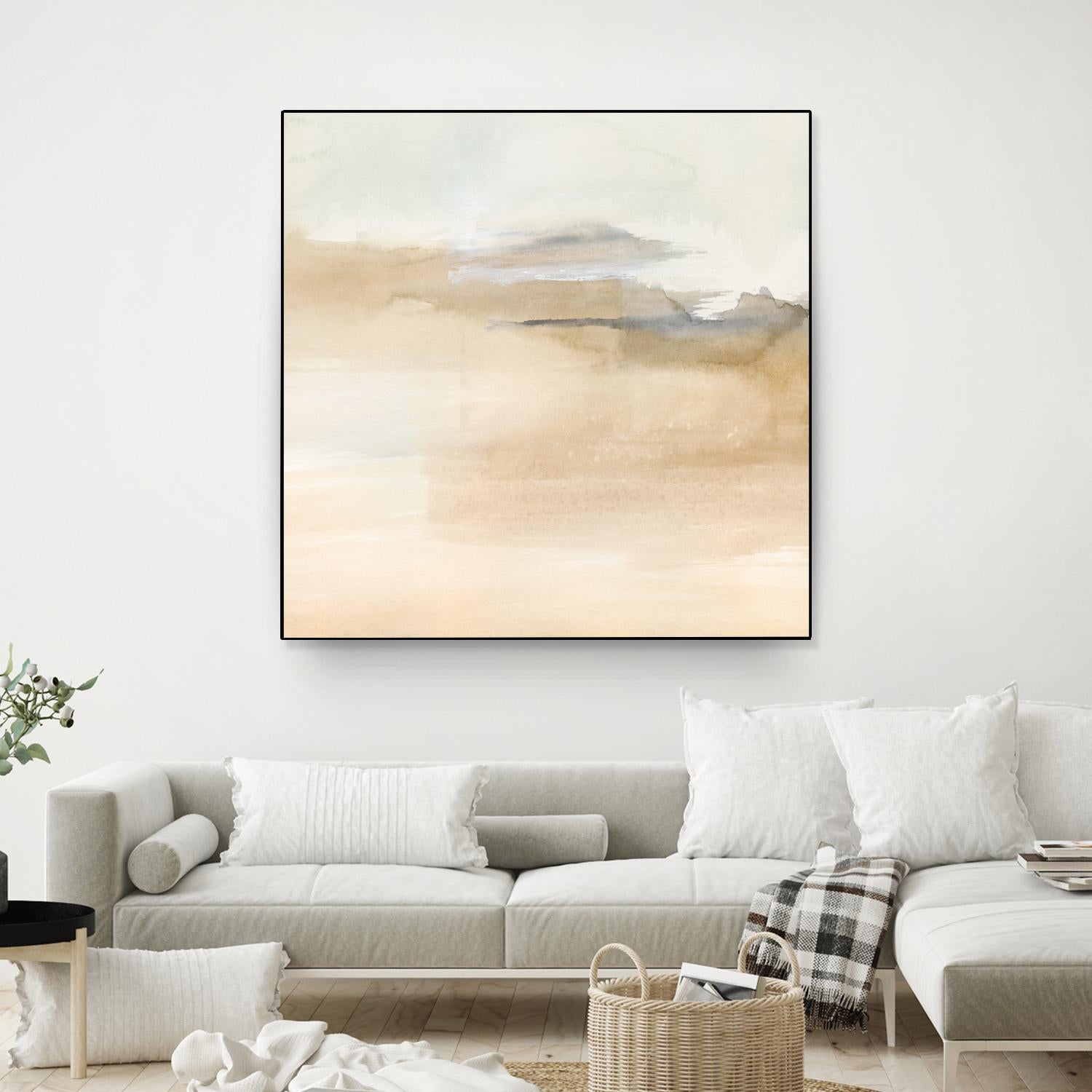 Cinnamon Shores I by Victoria Barnes on GIANT ART - beige coastal tropical abstract