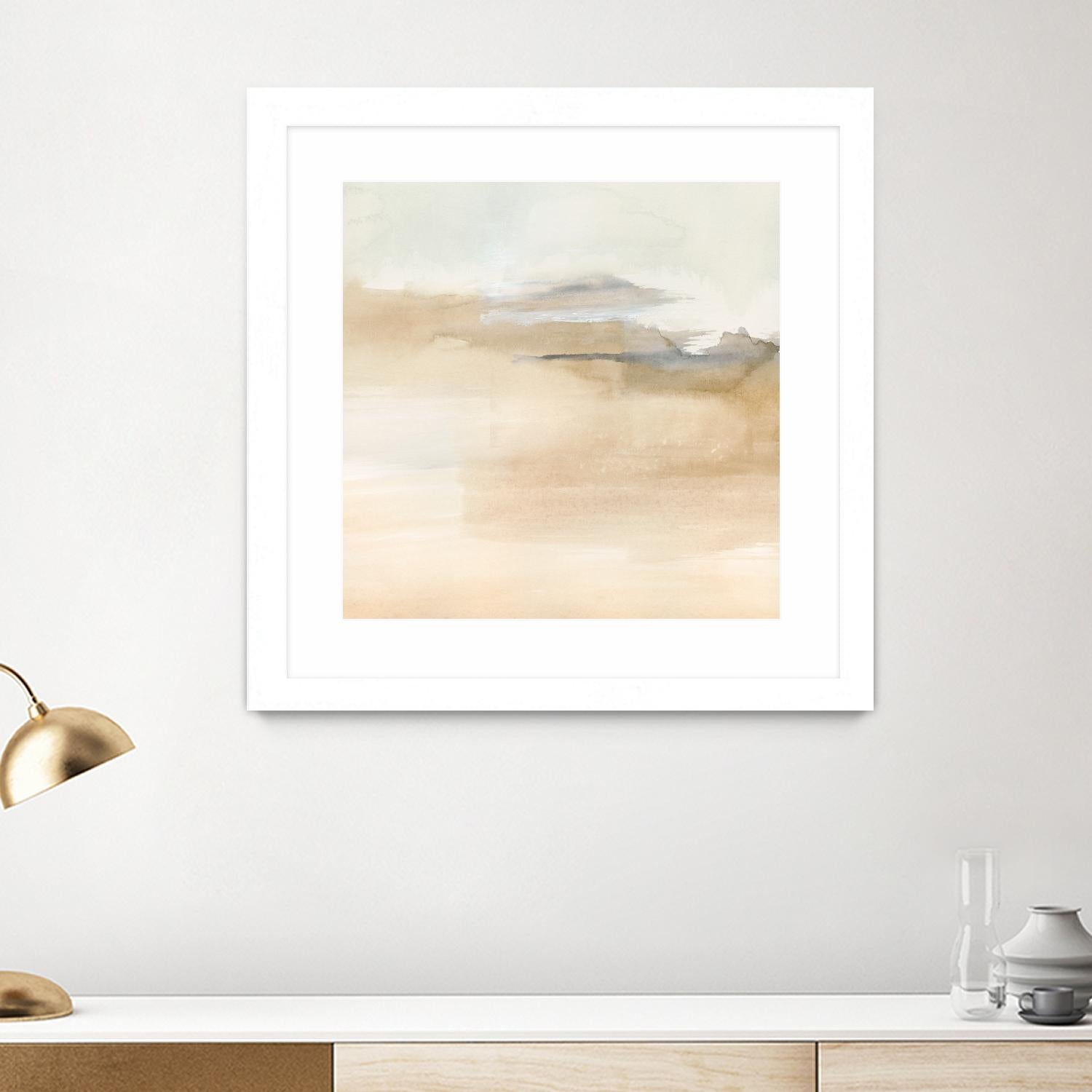 Cinnamon Shores I by Victoria Barnes on GIANT ART - beige coastal tropical abstract