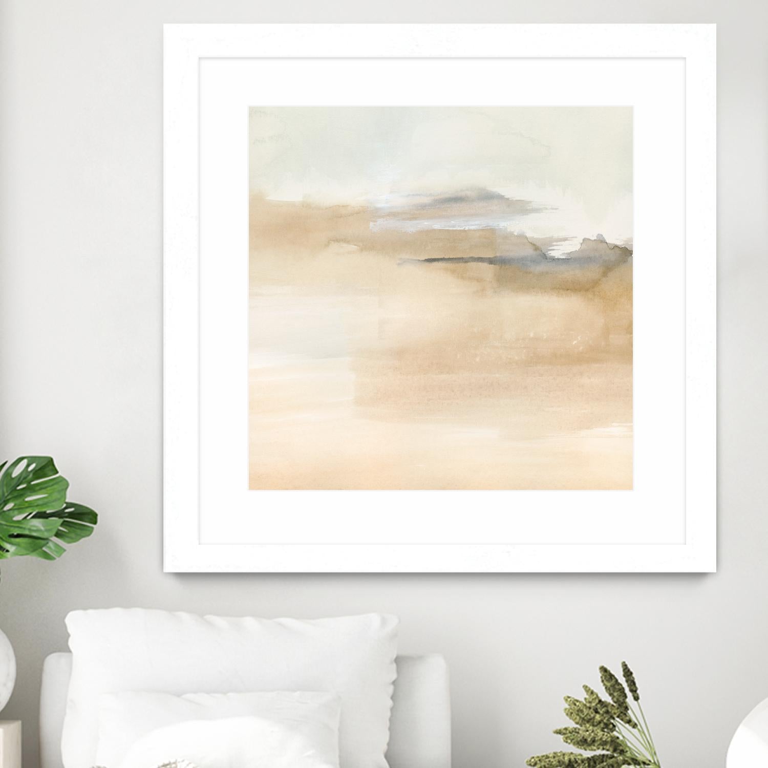 Cinnamon Shores I by Victoria Barnes on GIANT ART - beige coastal tropical abstract