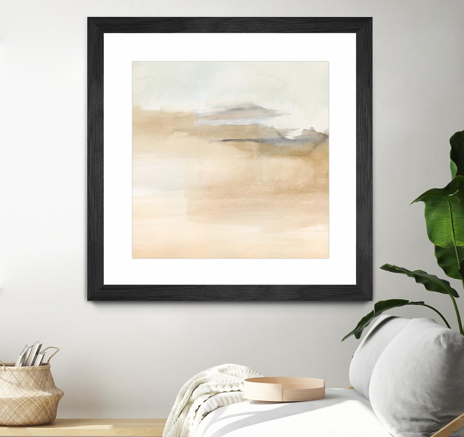 Cinnamon Shores I by Victoria Barnes on GIANT ART - beige coastal tropical abstract
