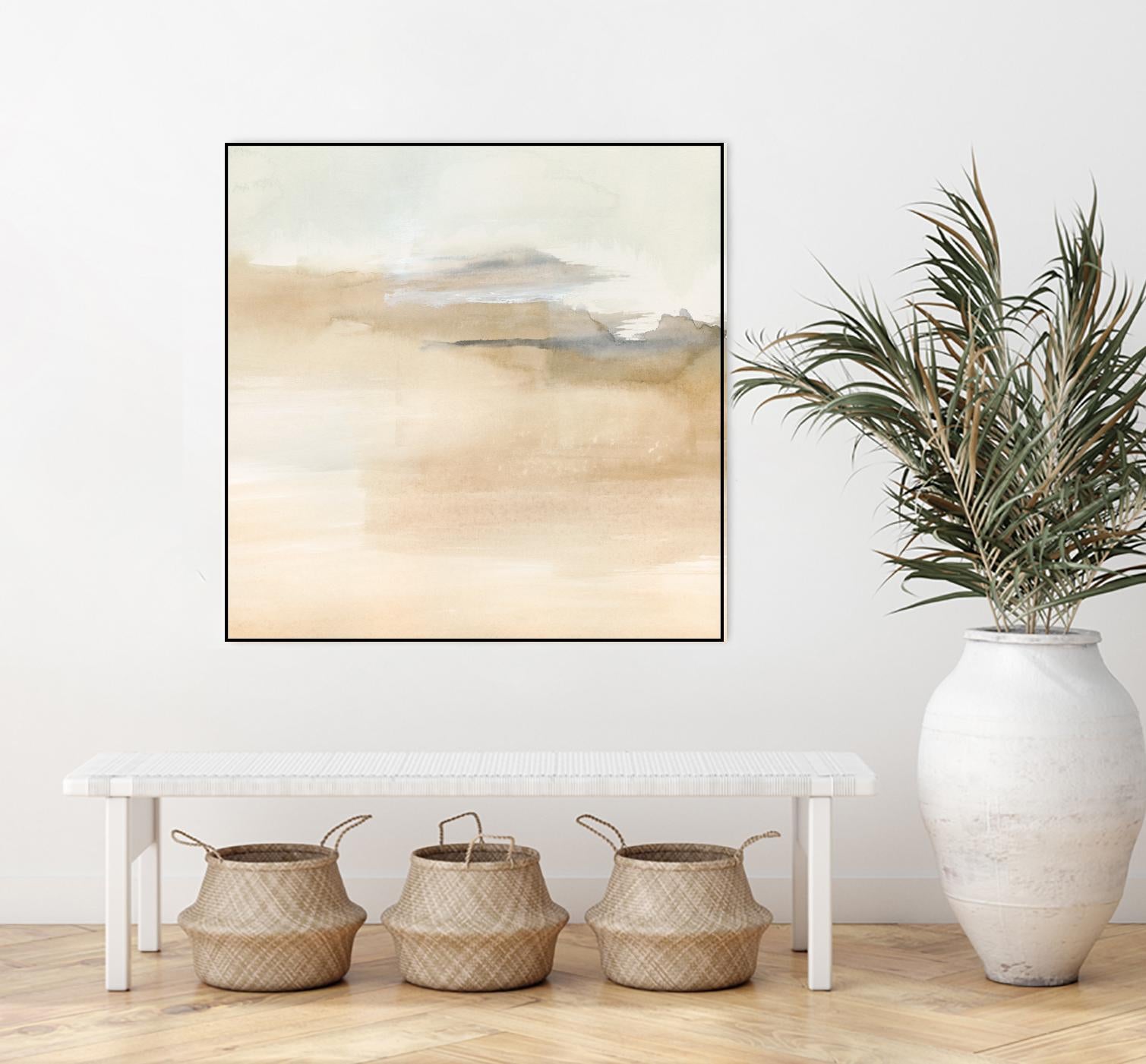 Cinnamon Shores I by Victoria Barnes on GIANT ART - beige coastal tropical abstract