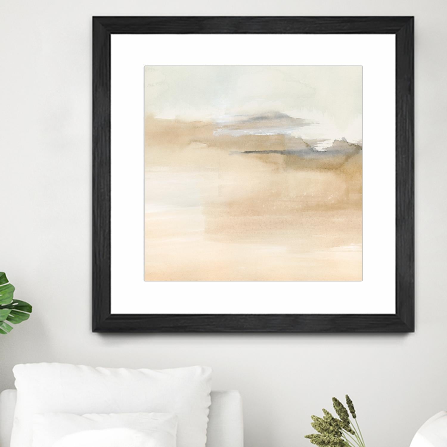 Cinnamon Shores I by Victoria Barnes on GIANT ART - beige coastal tropical abstract