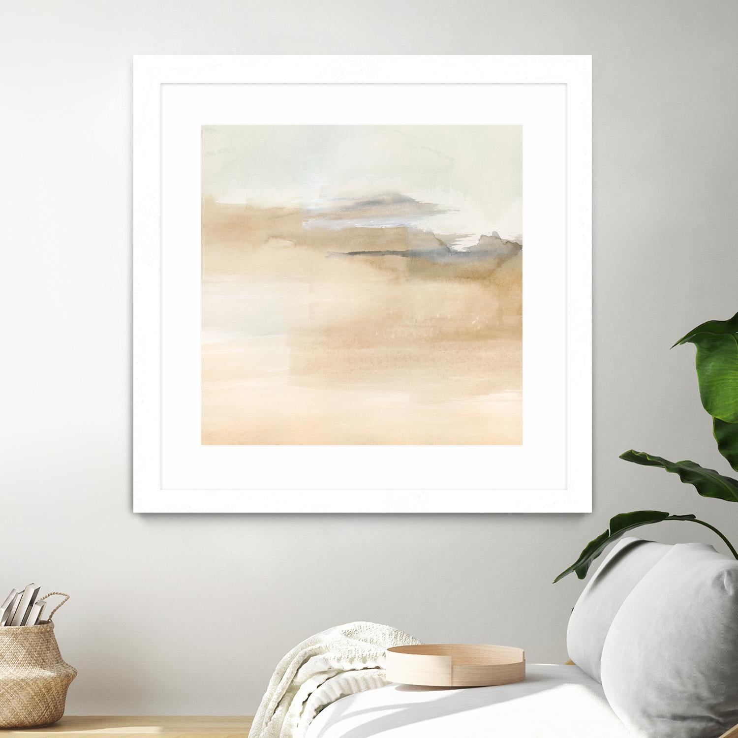 Cinnamon Shores I by Victoria Barnes on GIANT ART - beige coastal tropical abstract
