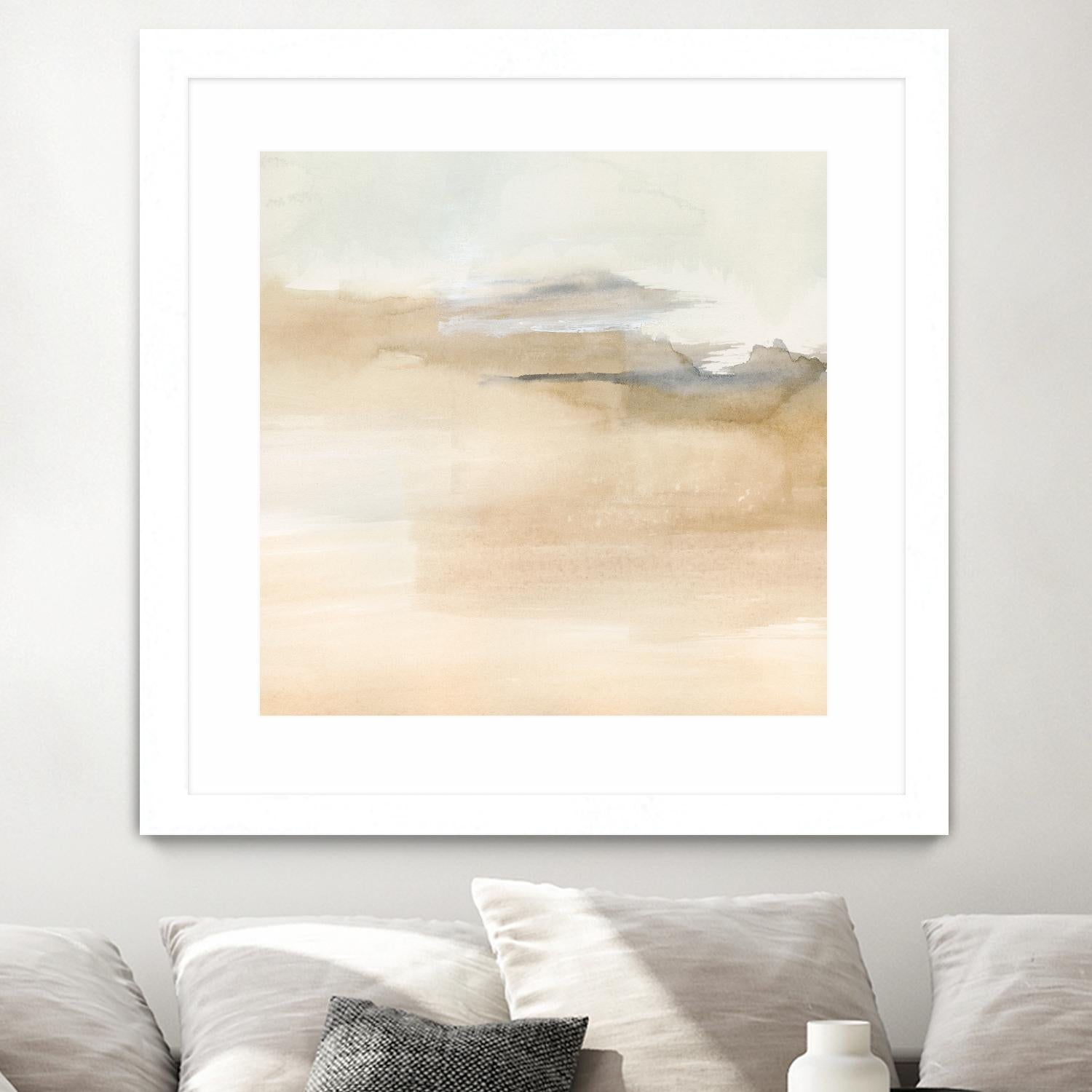 Cinnamon Shores I by Victoria Barnes on GIANT ART - beige coastal tropical abstract