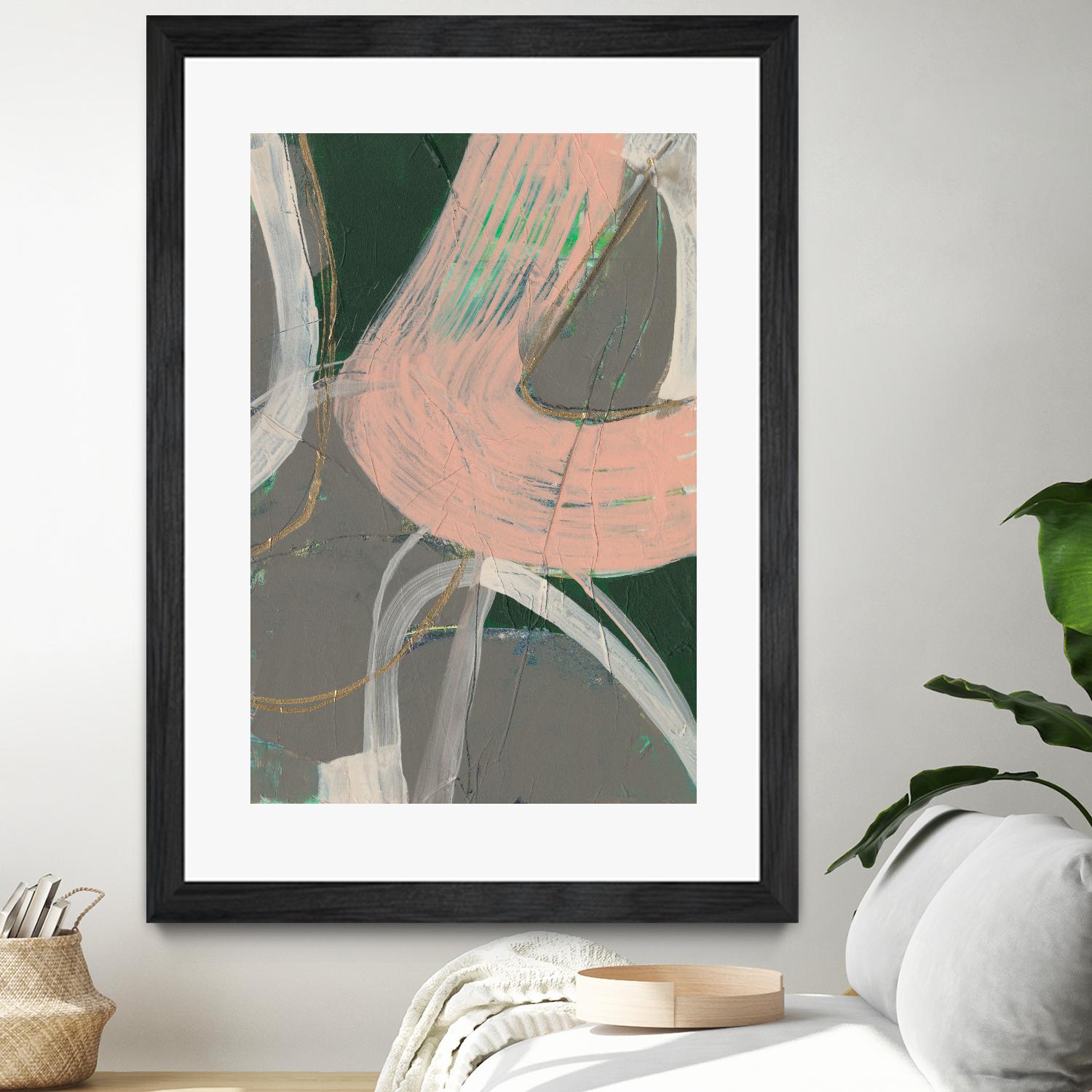 Connected Disconnect I by Jennifer Goldberger on GIANT ART - pink abstract abstract