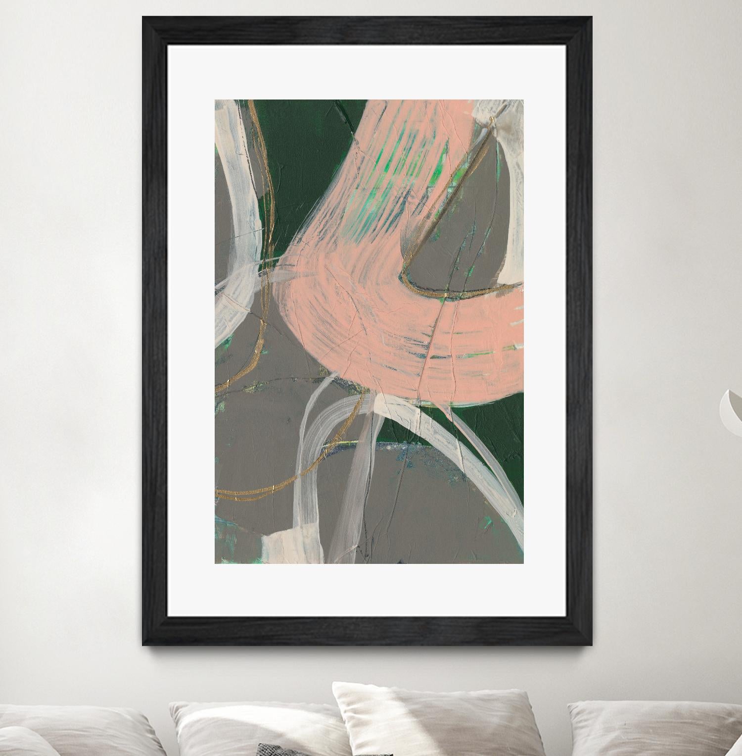 Connected Disconnect I by Jennifer Goldberger on GIANT ART - pink abstract abstract