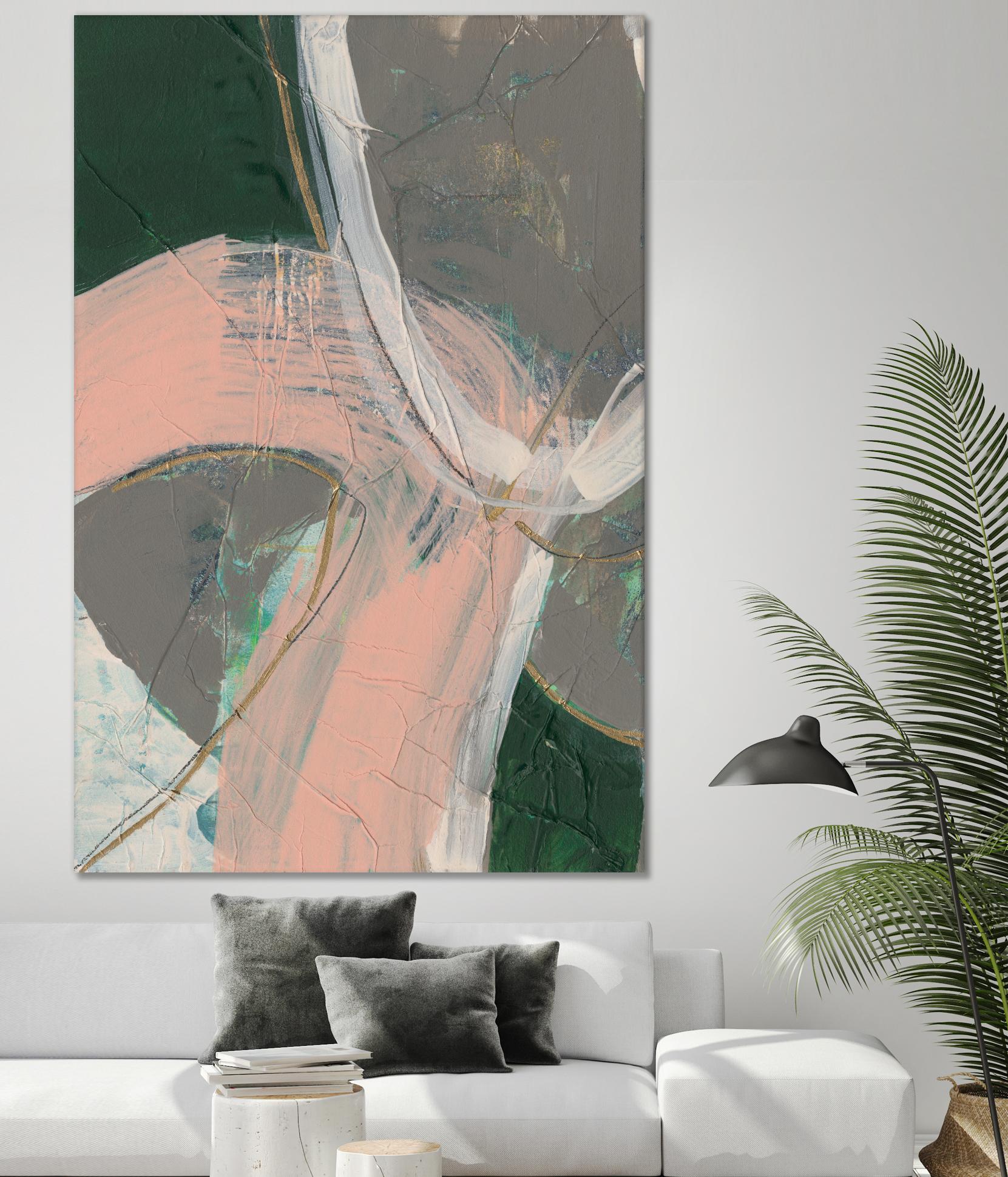 Connected Disconnect II by Jennifer Goldberger on GIANT ART - gold abstract abstract