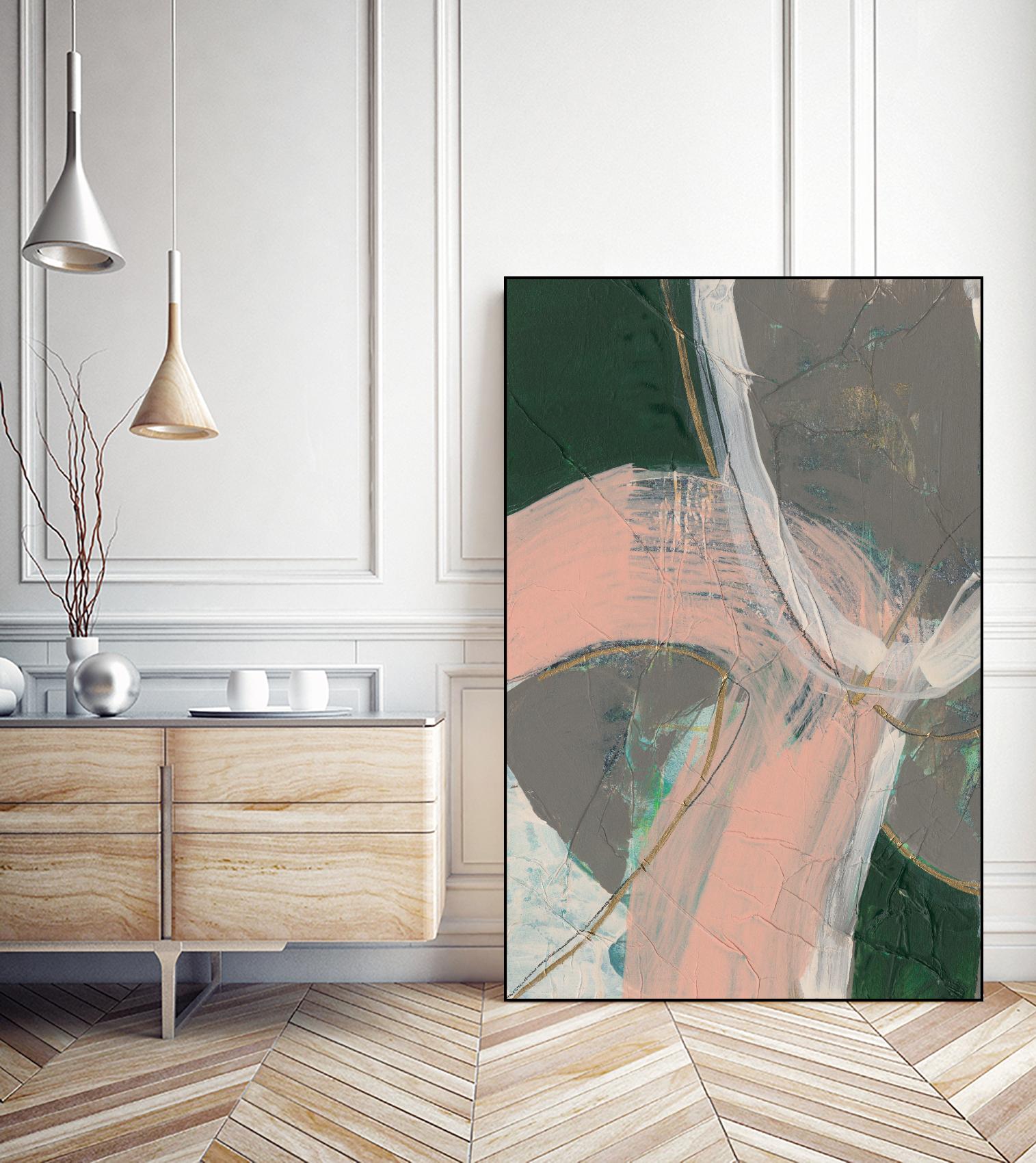 Connected Disconnect II by Jennifer Goldberger on GIANT ART - gold abstract abstract