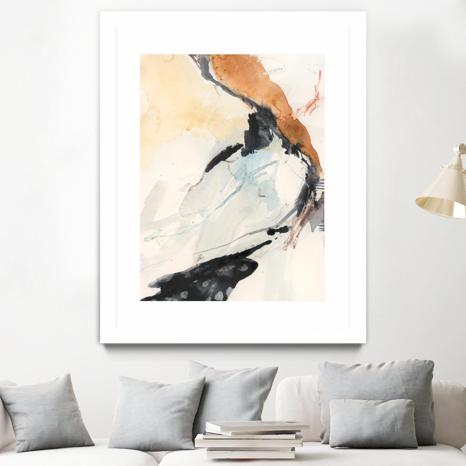 Efflux I by Victoria Borges on GIANT ART - beige watercolour abstract