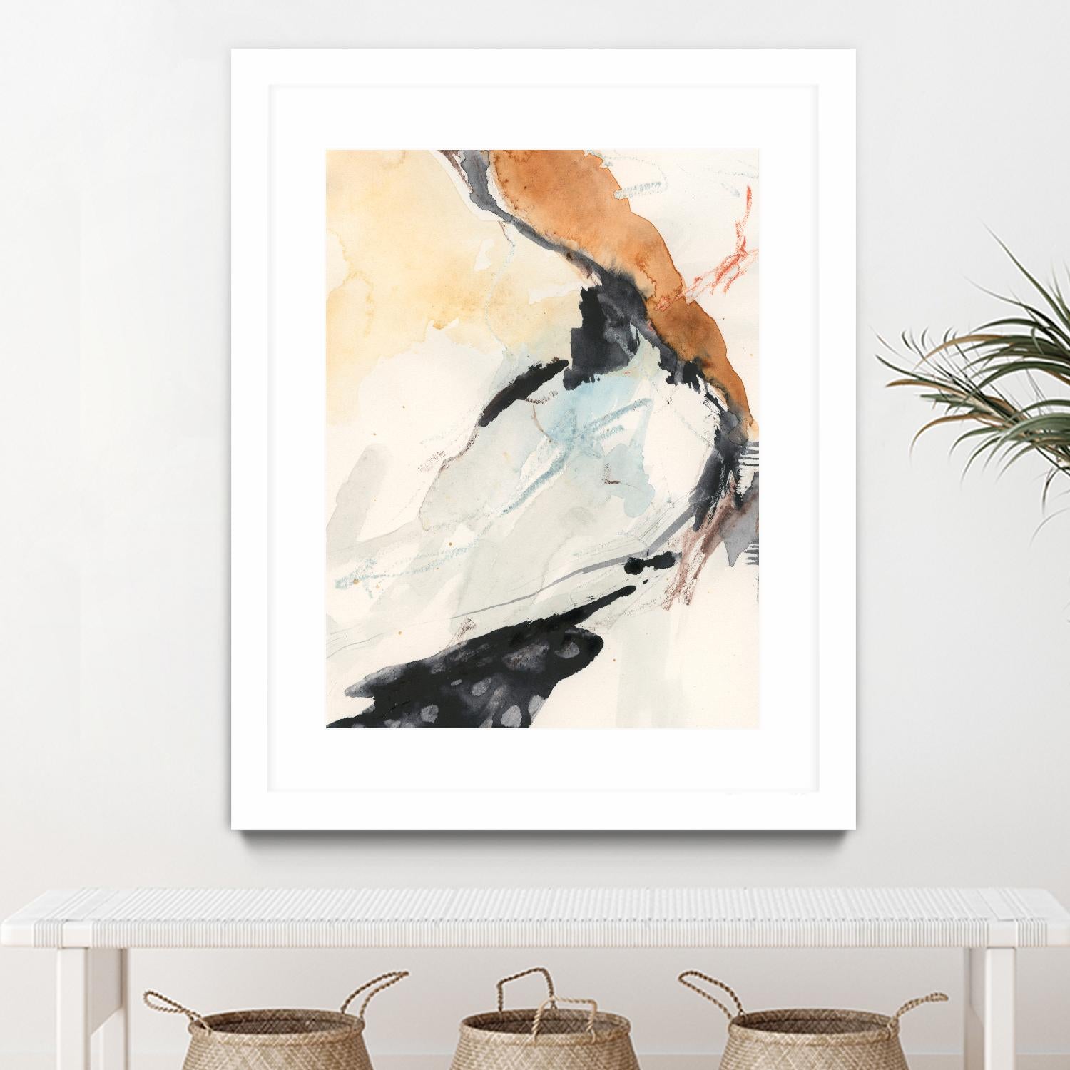 Efflux I by Victoria Borges on GIANT ART - beige watercolour abstract
