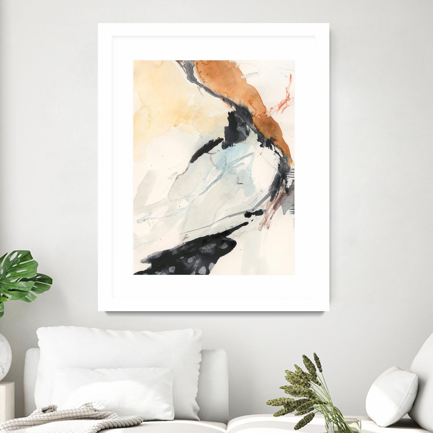 Efflux I by Victoria Borges on GIANT ART - beige watercolour abstract