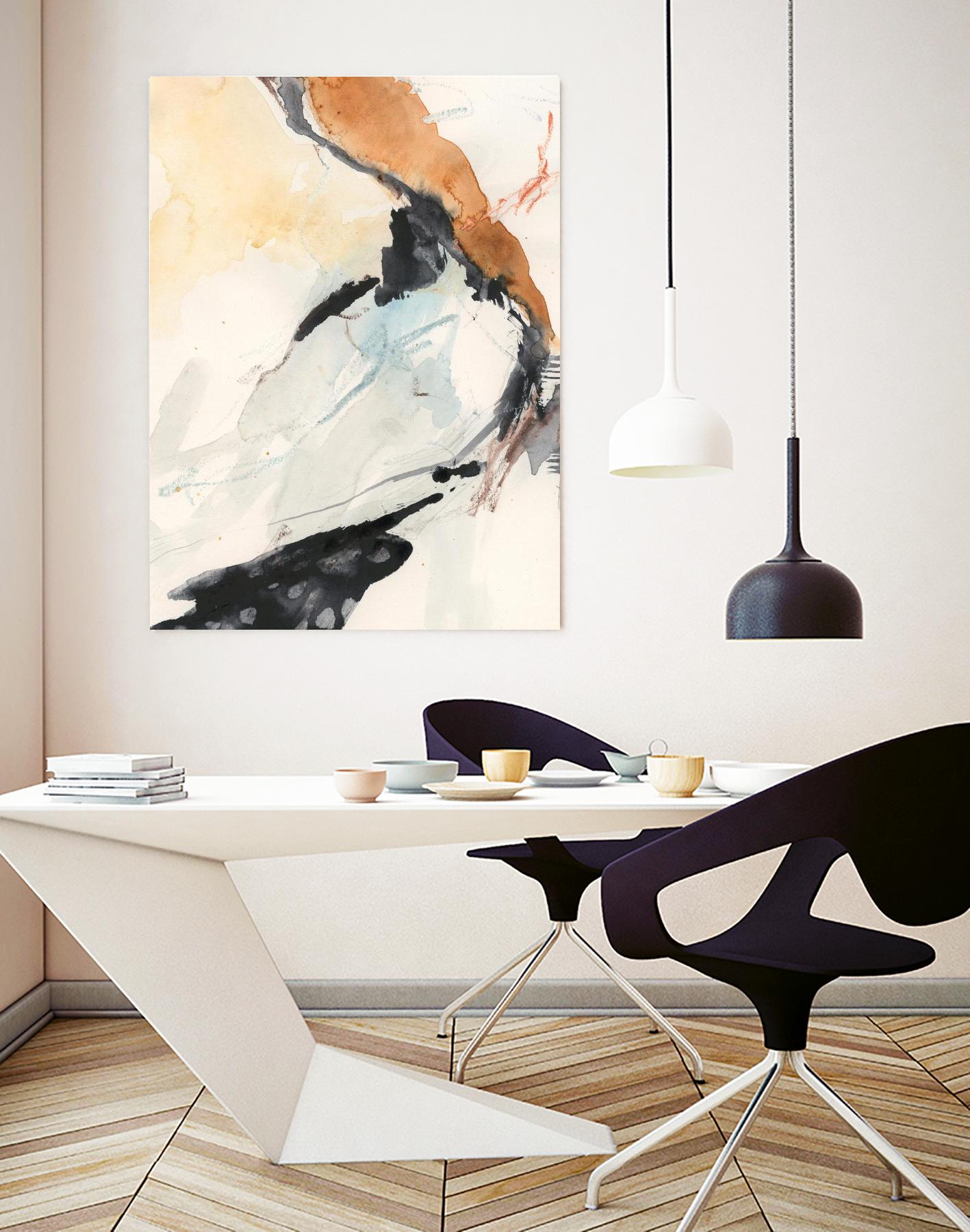 Efflux I by Victoria Borges on GIANT ART - beige watercolour abstract