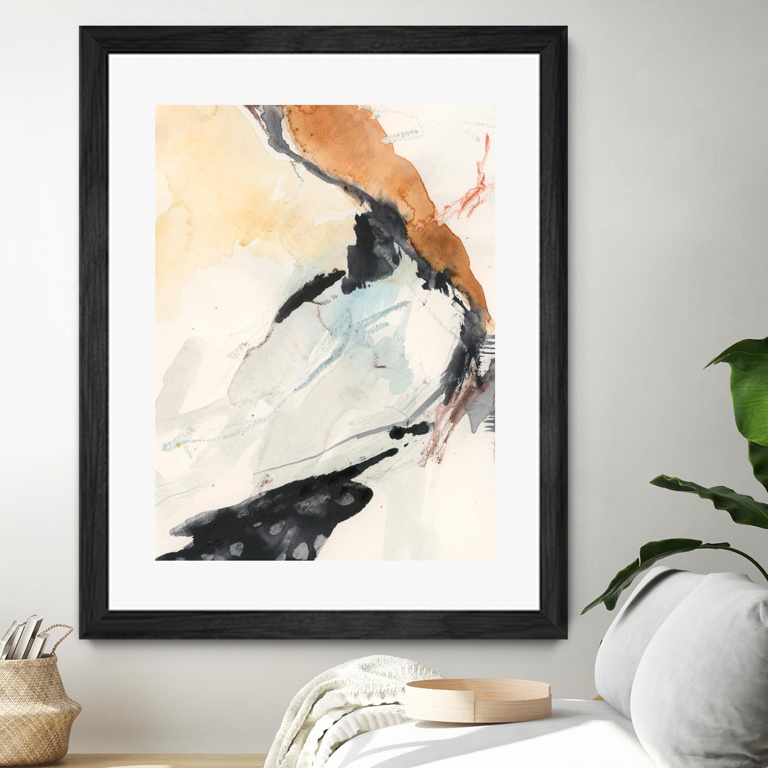 Efflux I by Victoria Borges on GIANT ART - beige watercolour abstract