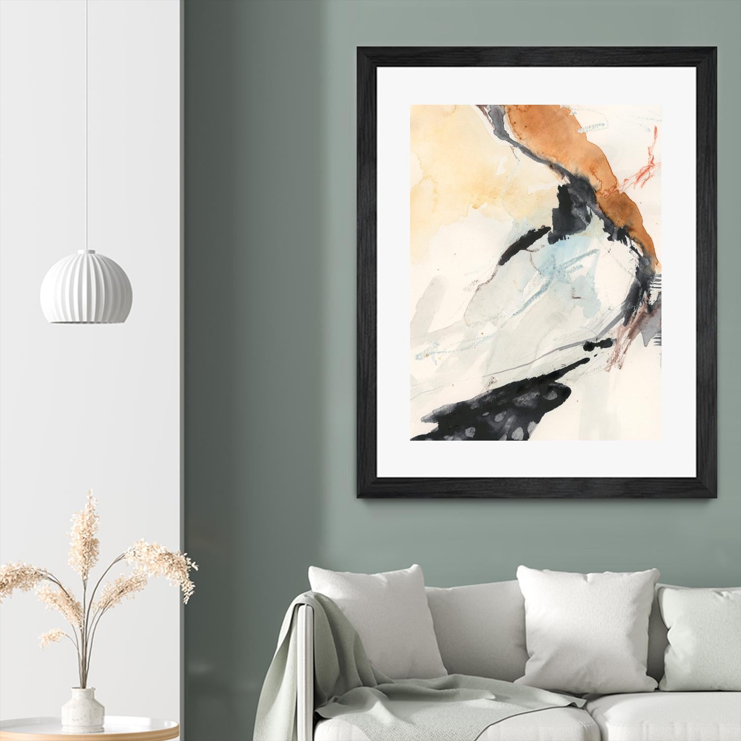 Efflux I by Victoria Borges on GIANT ART - beige watercolour abstract