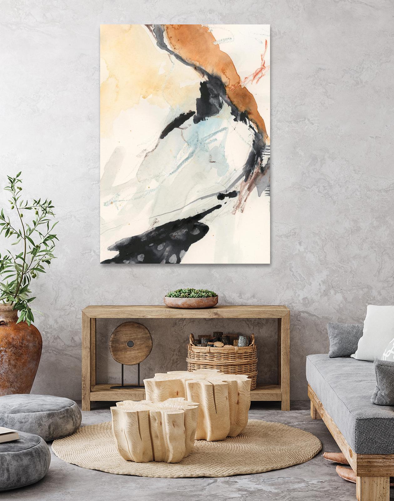 Efflux I by Victoria Borges on GIANT ART - beige watercolour abstract