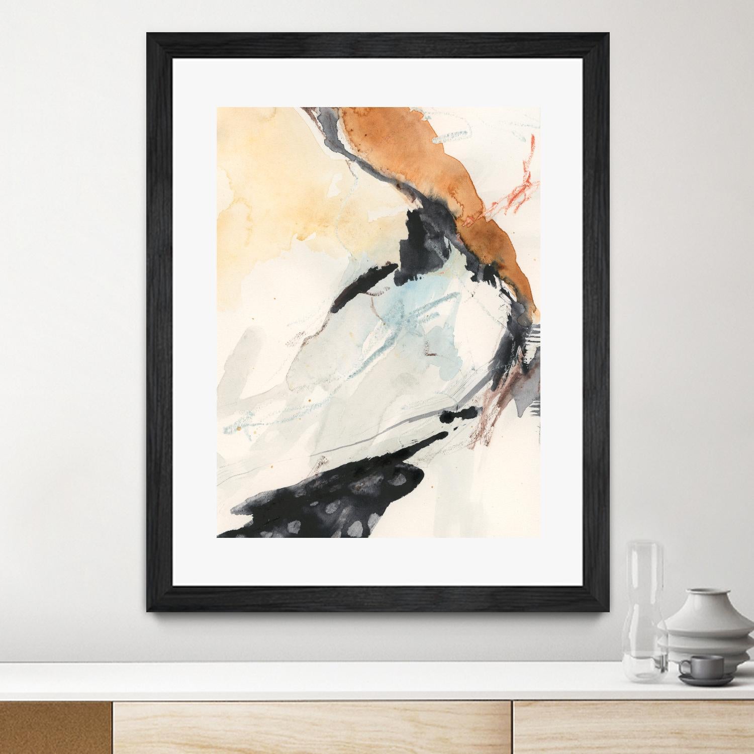 Efflux I by Victoria Borges on GIANT ART - beige watercolour abstract