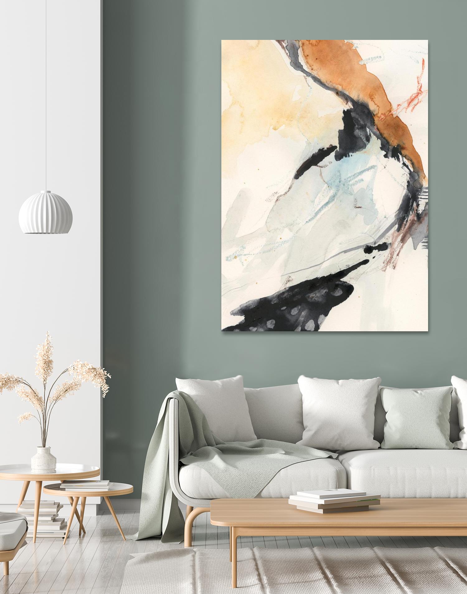 Efflux I by Victoria Borges on GIANT ART - beige watercolour abstract