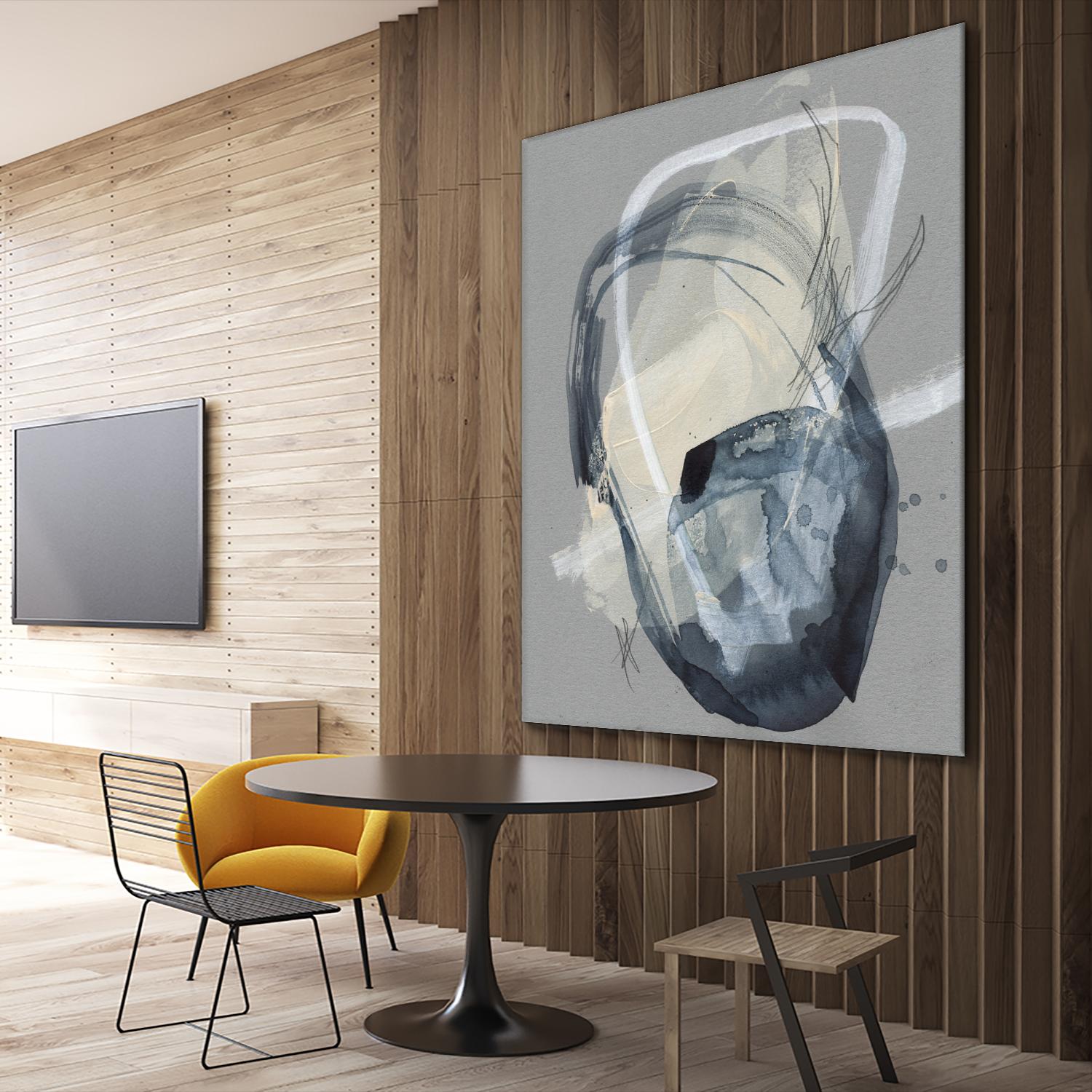 Tandem Loops I by Jennifer Goldberger on GIANT ART - beige watercolour abstract