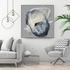 Tandem Loops I by Jennifer Goldberger on GIANT ART - beige watercolour abstract