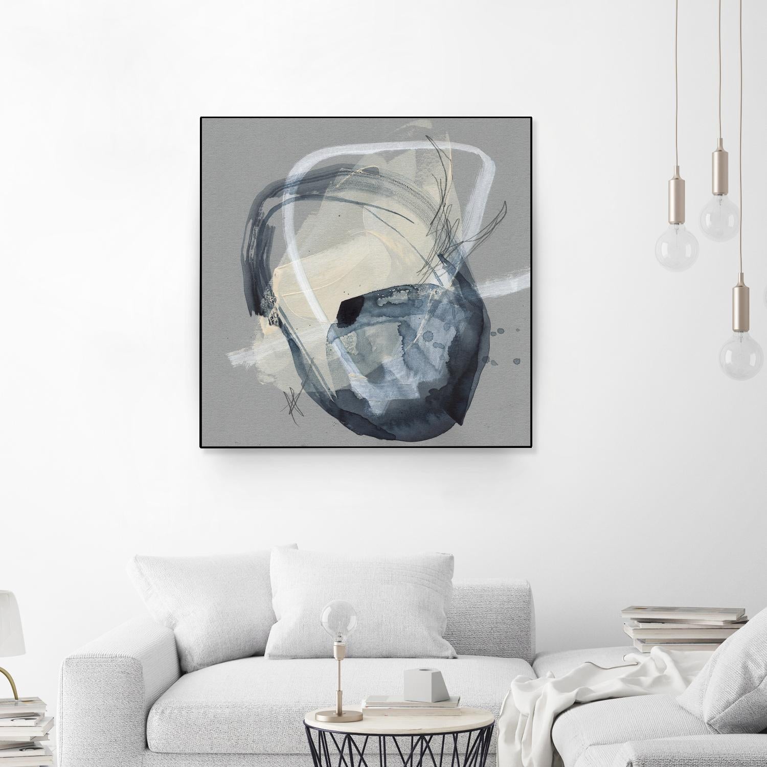 Tandem Loops I by Jennifer Goldberger on GIANT ART - beige watercolour abstract