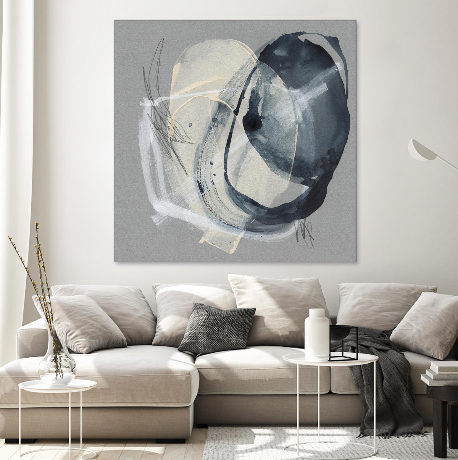 Tandem Loops II by Jennifer Goldberger on GIANT ART - beige abstract abstract