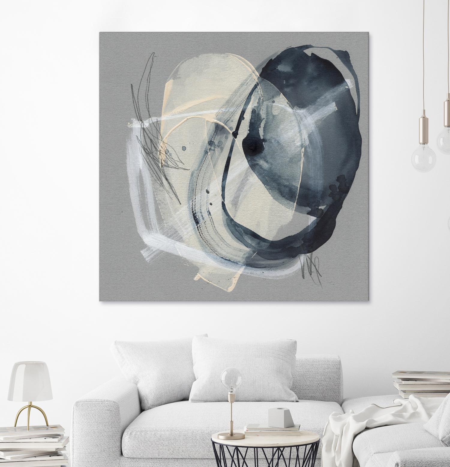 Tandem Loops II by Jennifer Goldberger on GIANT ART - beige abstract abstract