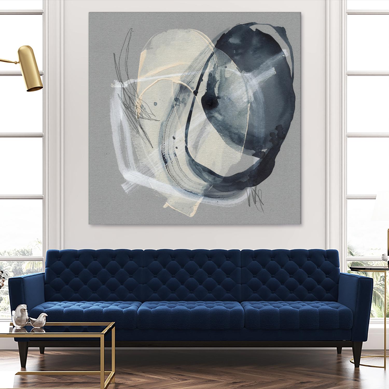 Tandem Loops II by Jennifer Goldberger on GIANT ART - beige abstract abstract