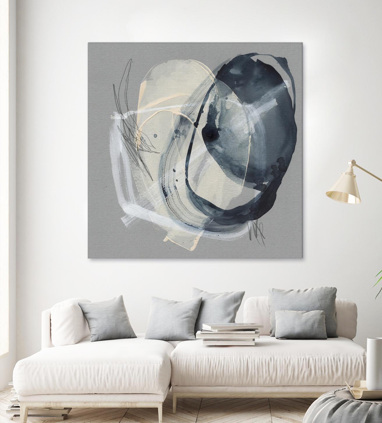 Tandem Loops II by Jennifer Goldberger on GIANT ART - beige abstract abstract