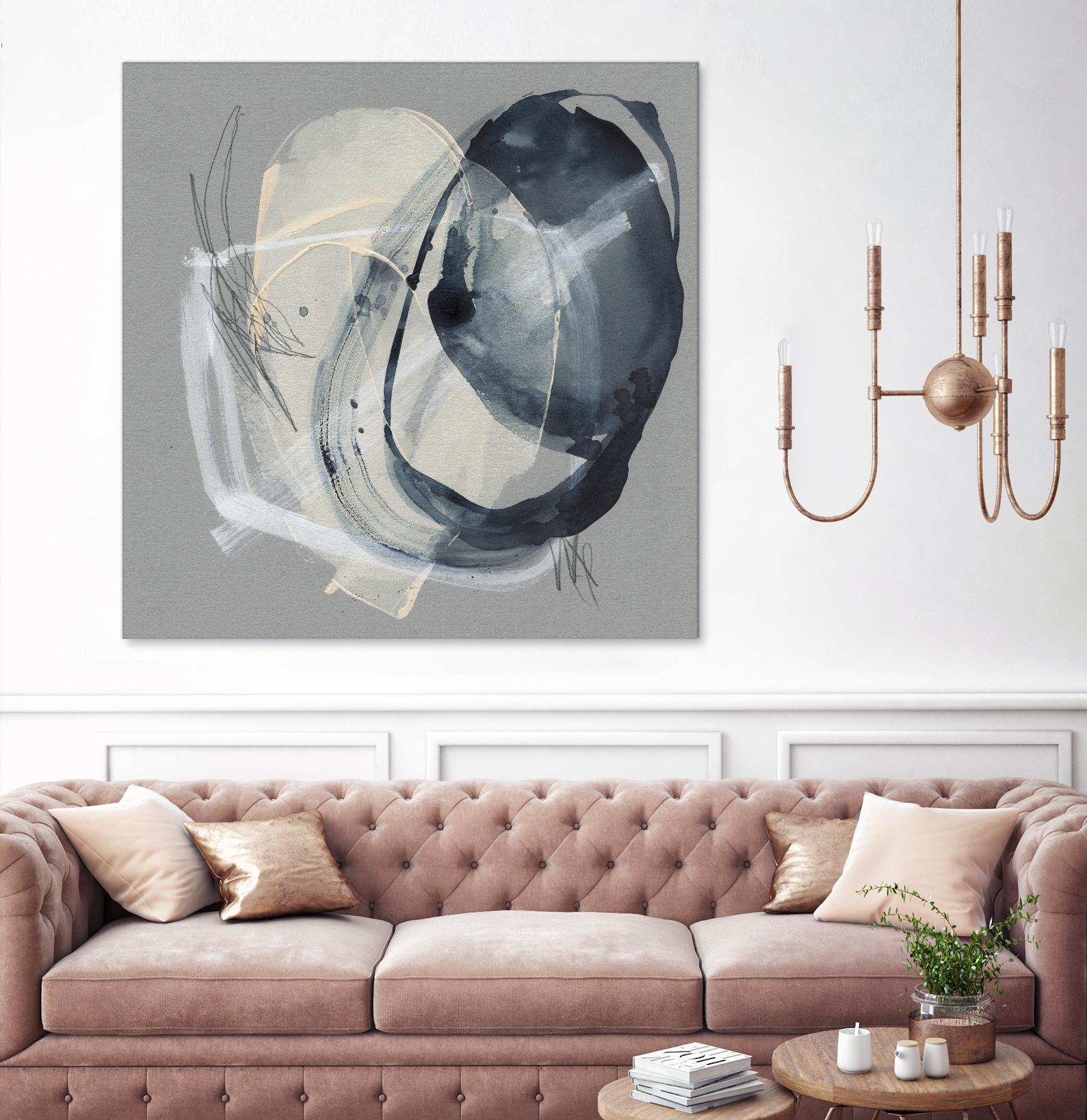Tandem Loops II by Jennifer Goldberger on GIANT ART - beige abstract abstract