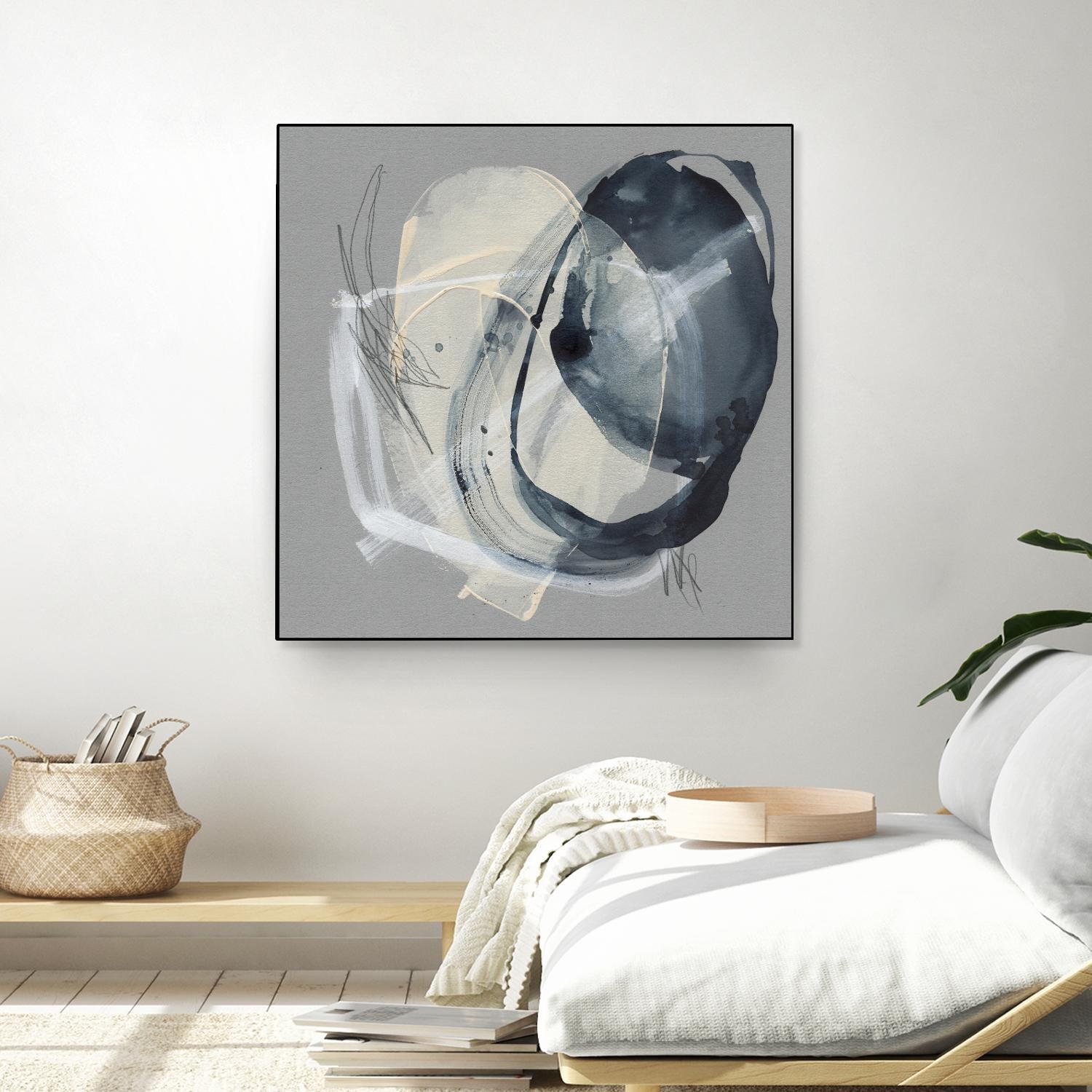 Tandem Loops II by Jennifer Goldberger on GIANT ART - beige abstract abstract
