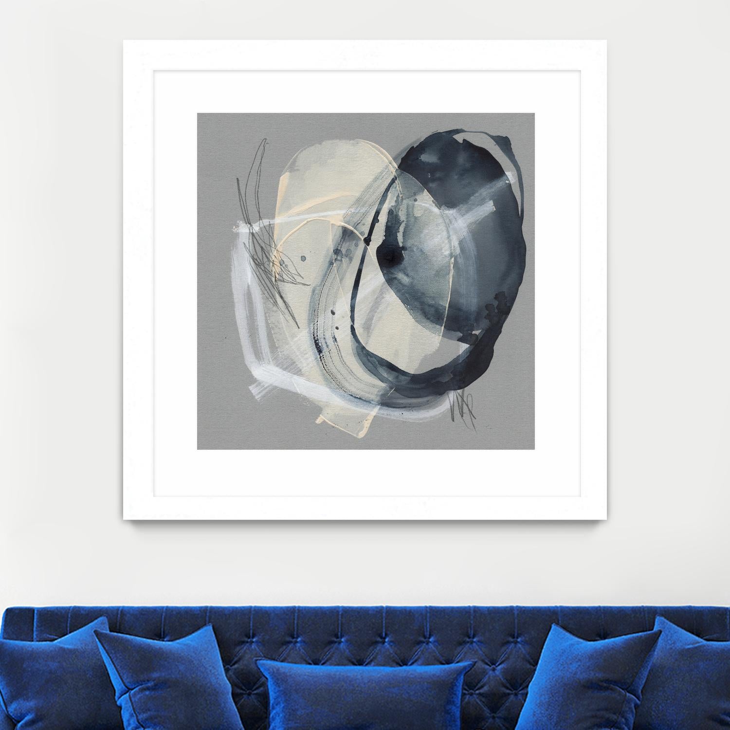 Tandem Loops II by Jennifer Goldberger on GIANT ART - beige abstract abstract