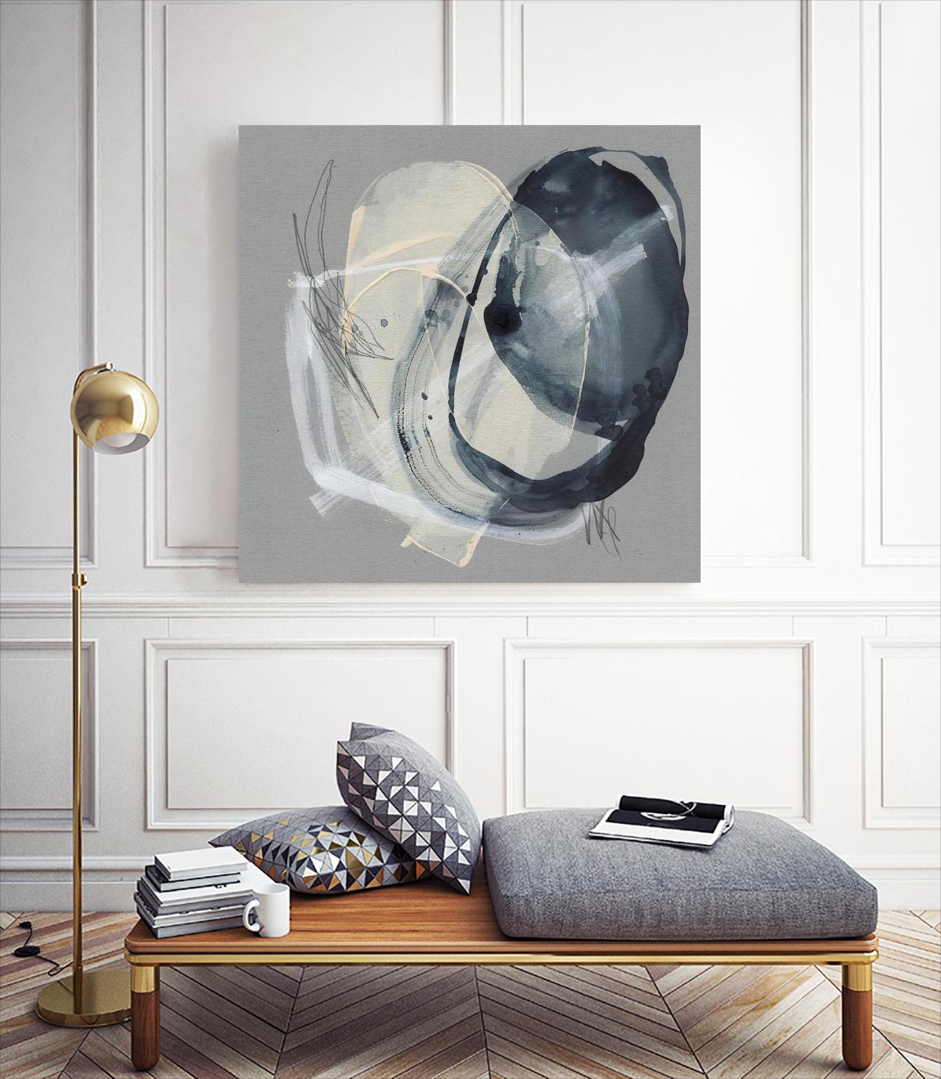 Tandem Loops II by Jennifer Goldberger on GIANT ART - beige abstract abstract