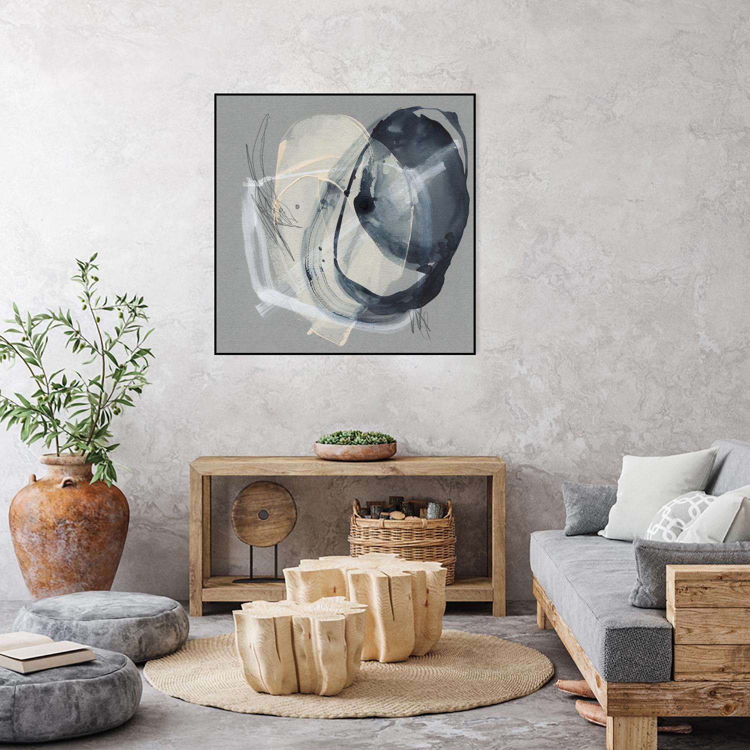 Tandem Loops II by Jennifer Goldberger on GIANT ART - beige abstract abstract