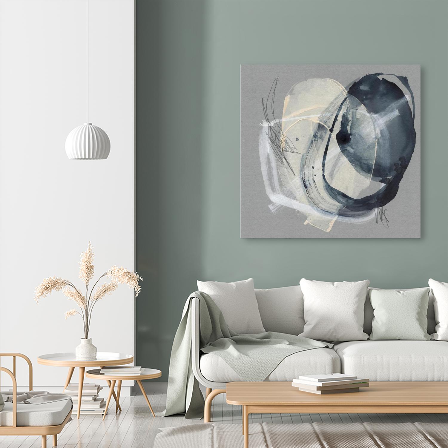 Tandem Loops II by Jennifer Goldberger on GIANT ART - beige abstract abstract