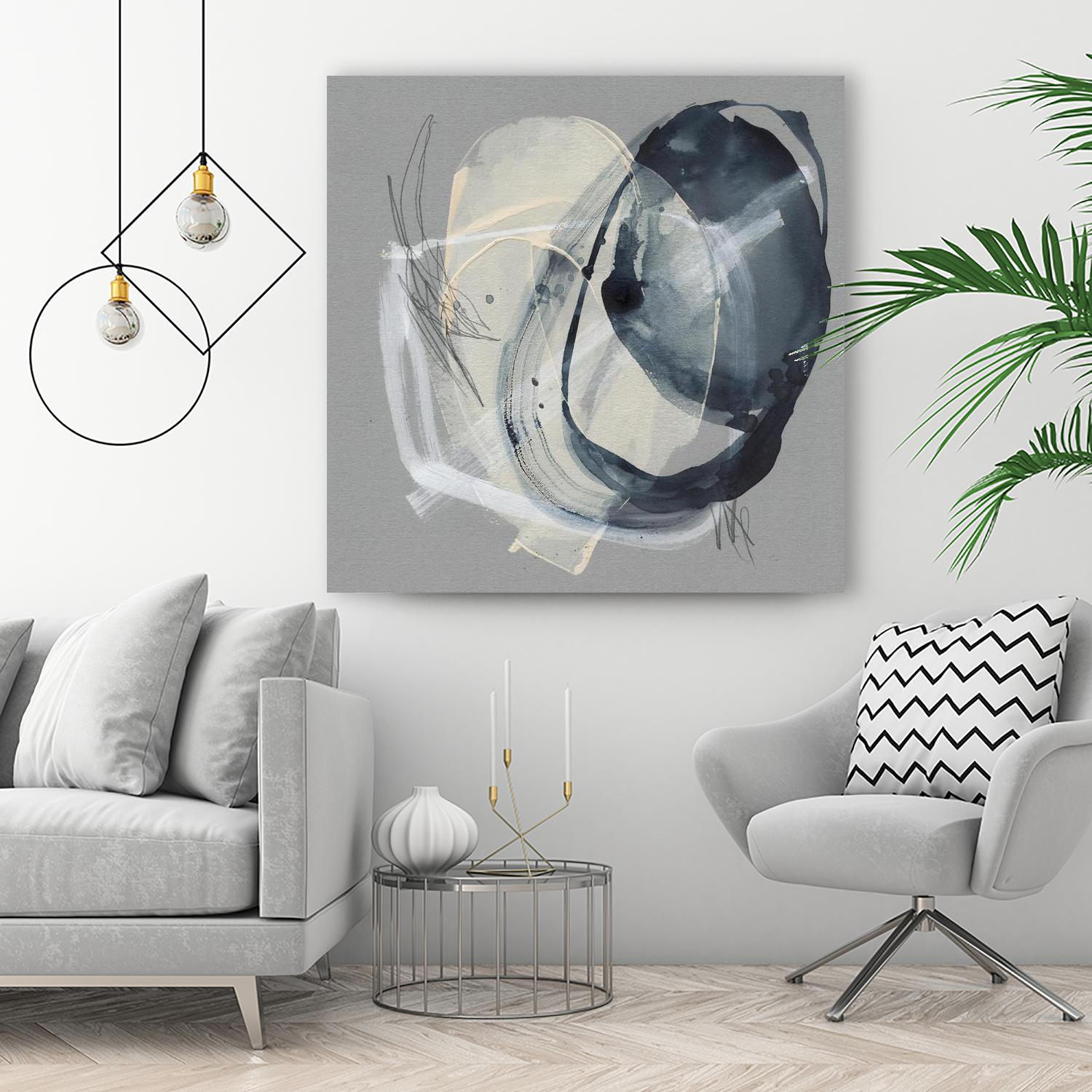 Tandem Loops II by Jennifer Goldberger on GIANT ART - beige abstract abstract