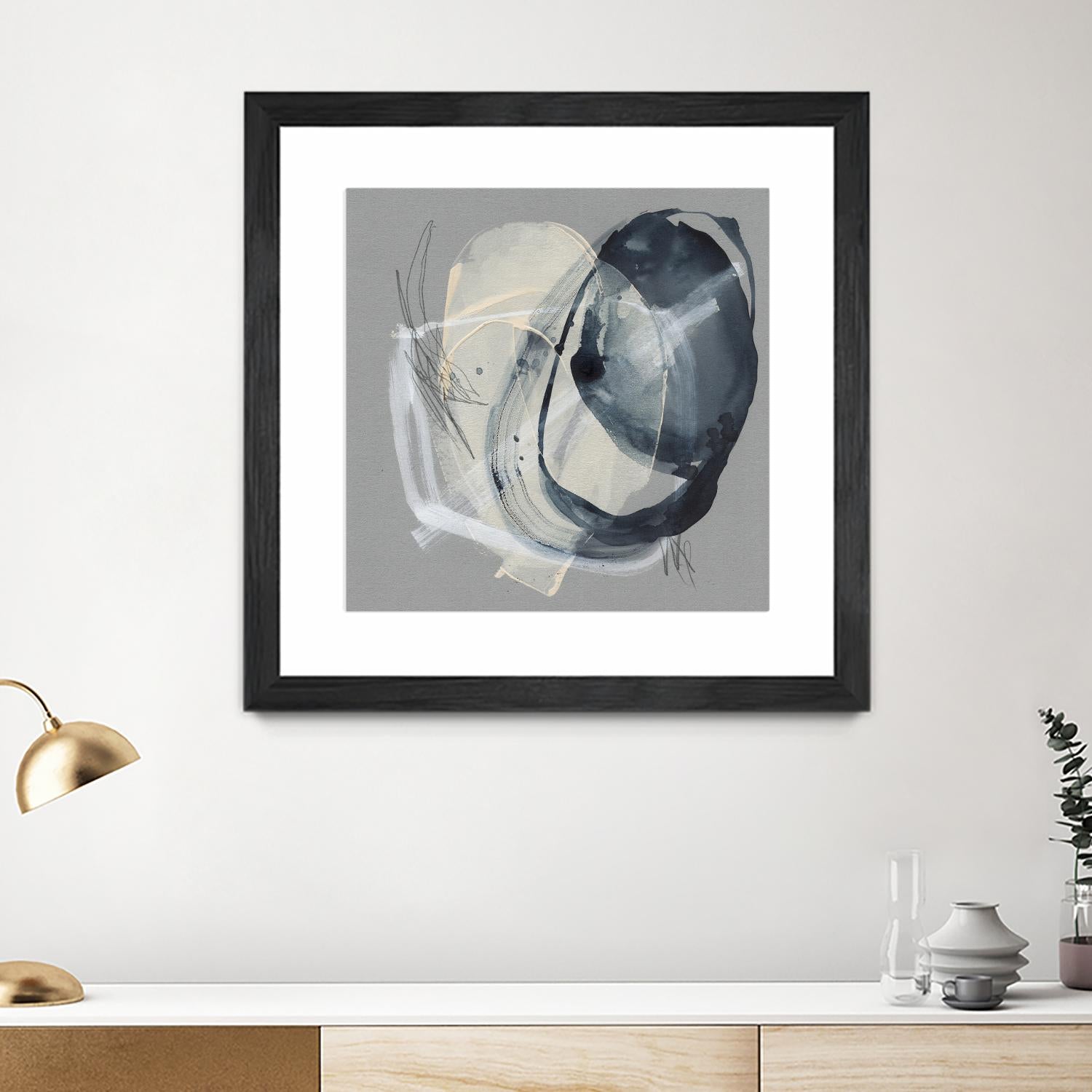 Tandem Loops II by Jennifer Goldberger on GIANT ART - beige abstract abstract