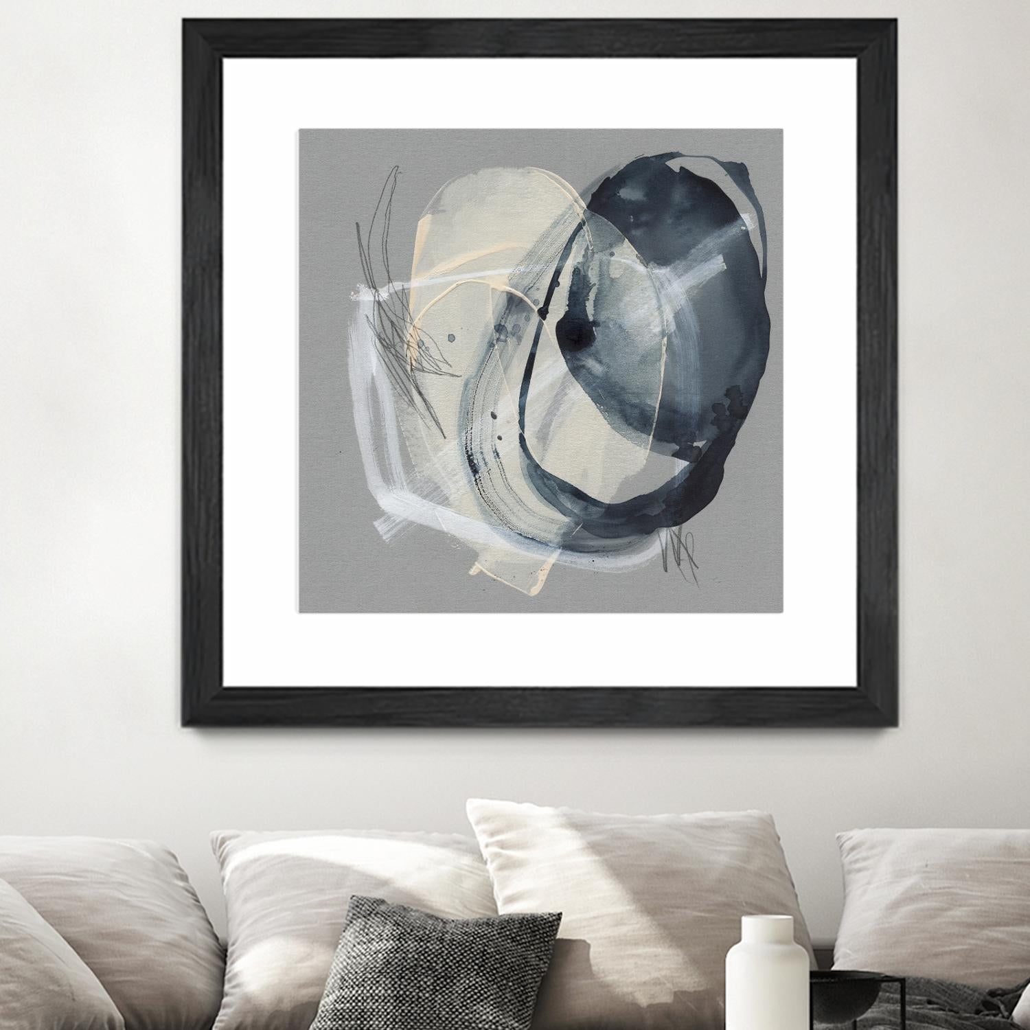 Tandem Loops II by Jennifer Goldberger on GIANT ART - beige abstract abstract