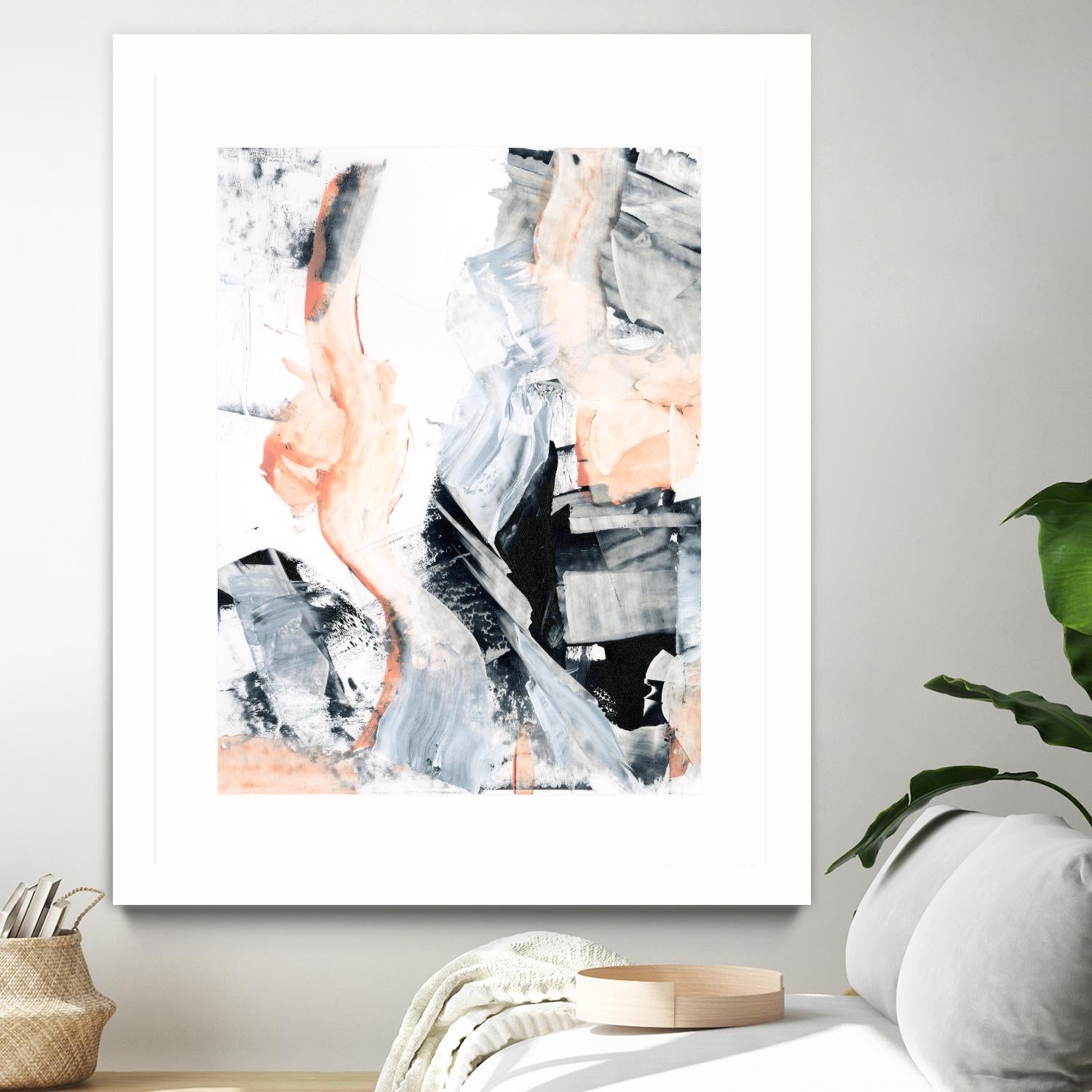 Blush Flame I by Ethan Harper on GIANT ART - white abstract